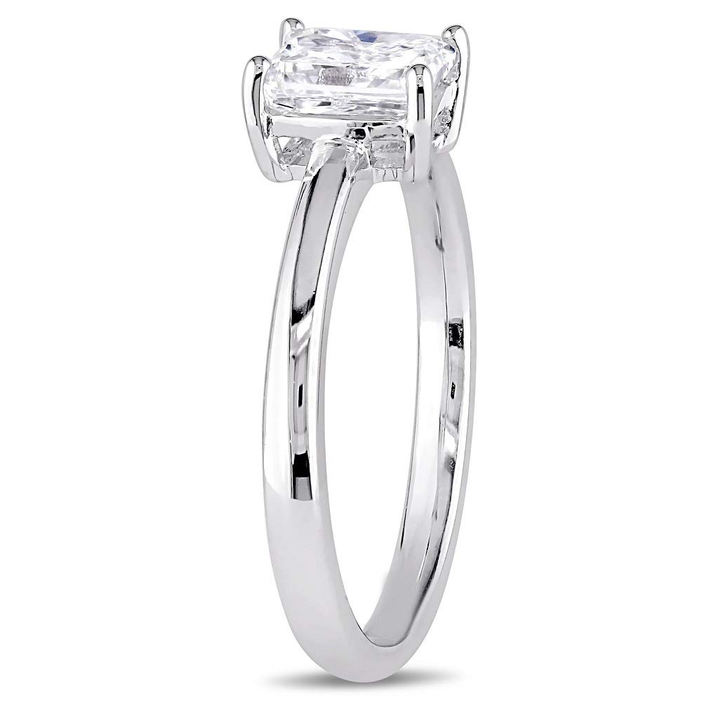 1.00CT Radiant Cut Moissanite Diamond Ring - VVS1 Clarity, 925 Sterling Silver - Promise, Engagement & Wedding Ring - Perfect for Anniversary Gifts, Parties & Special Occasions