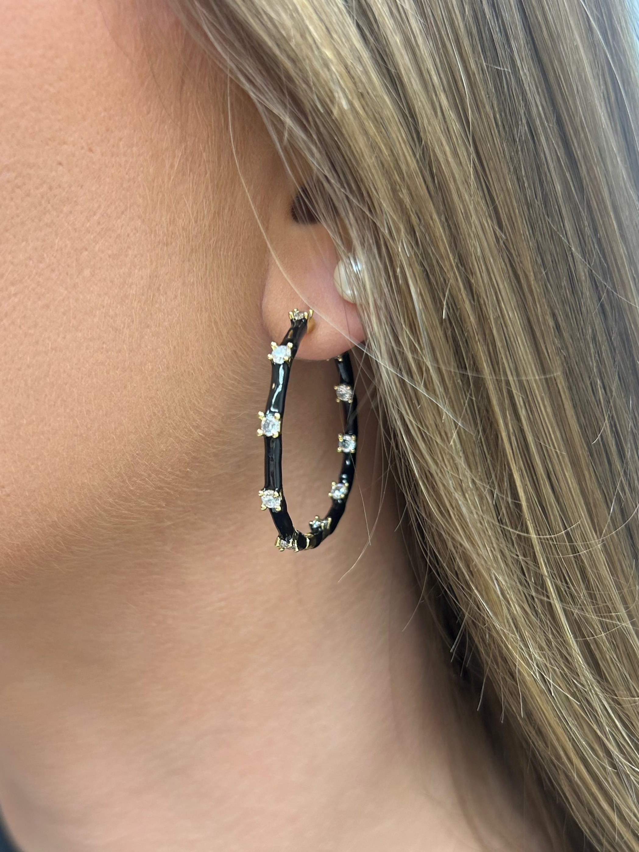 Kiki And Livy Enamel Hoop Earrings for Women - Trendy Gold & Silver Dangle Earrings - Perfect for Everyday Wear, Parties & Gifts