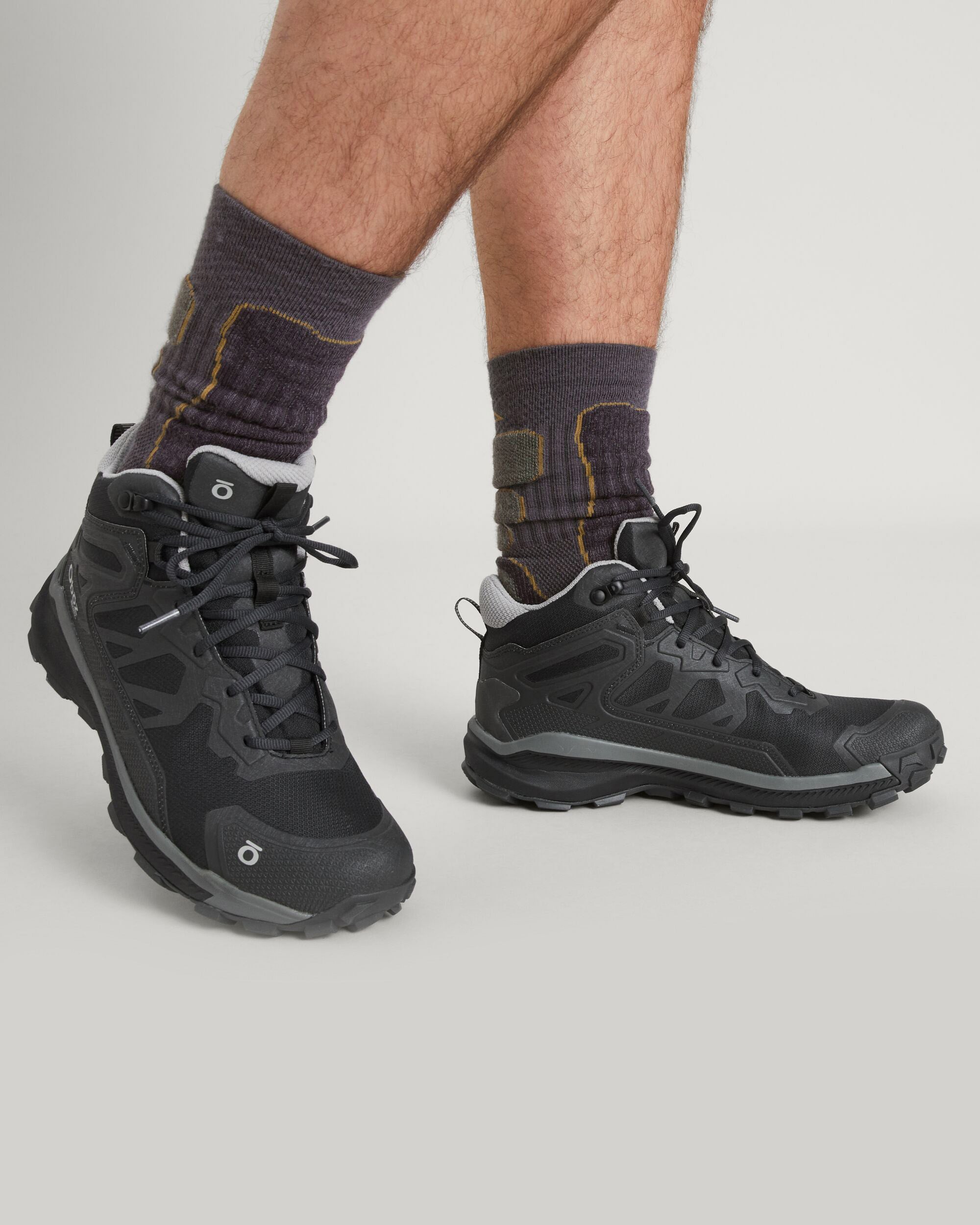 Oboz Katabatic Waterproof Mid Hiking Boots for Men - Black Sea | Durable Outdoor Trekking Shoes for Hiking, Backpacking & Mountain Adventures