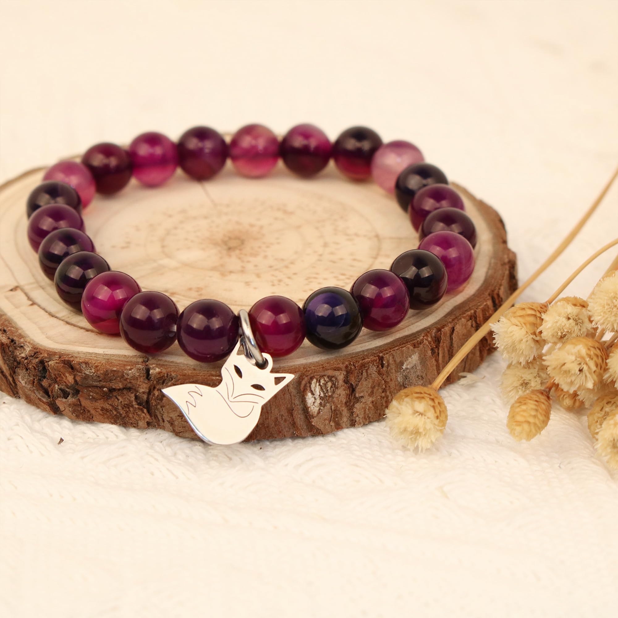 LINY Beaded Fox Bracelet for Women - Cute Animal Jewelry Gift for Niece, Daughter, Sisters & Best Friends - Christmas & Birthday Present - Perfect for Casual Wear, Parties & Special Occasions