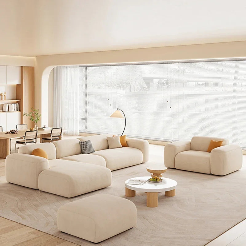 Minimalist Modern Lounge Sofa Set - Comfortable 3-Piece Living Room Furniture for Small Spaces, Apartments & Relaxation - Perfect for Home, Office & Entertainment Areas