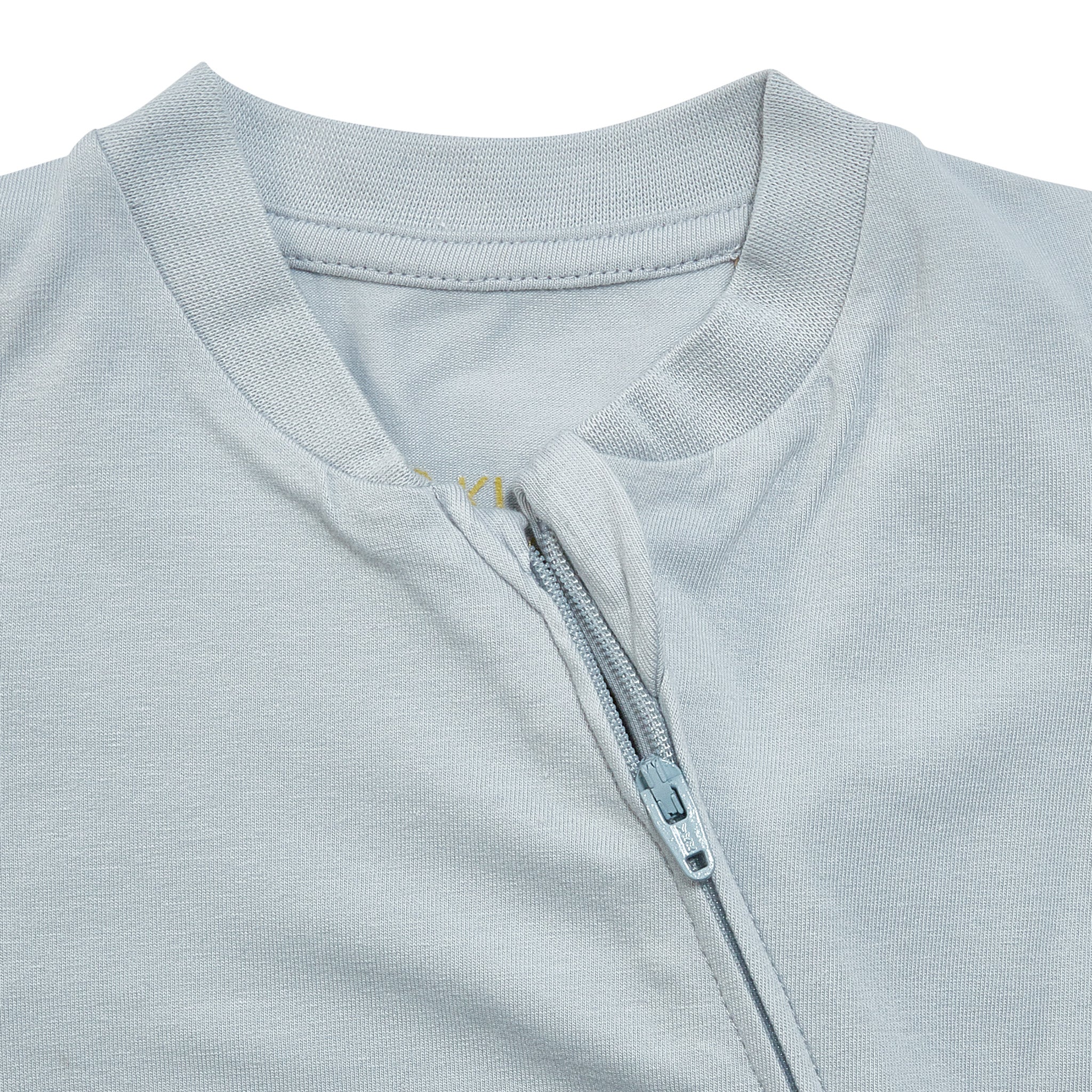 Organic Long Sleeve Zippered Onesie for Babies - Soft Pearl Blue Cotton Romper - Perfect for Playtime, Naptime & Photo Shoots