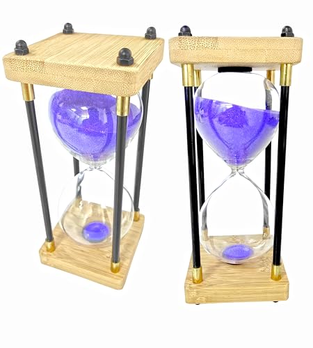 Purple Hourglass Timer Wood