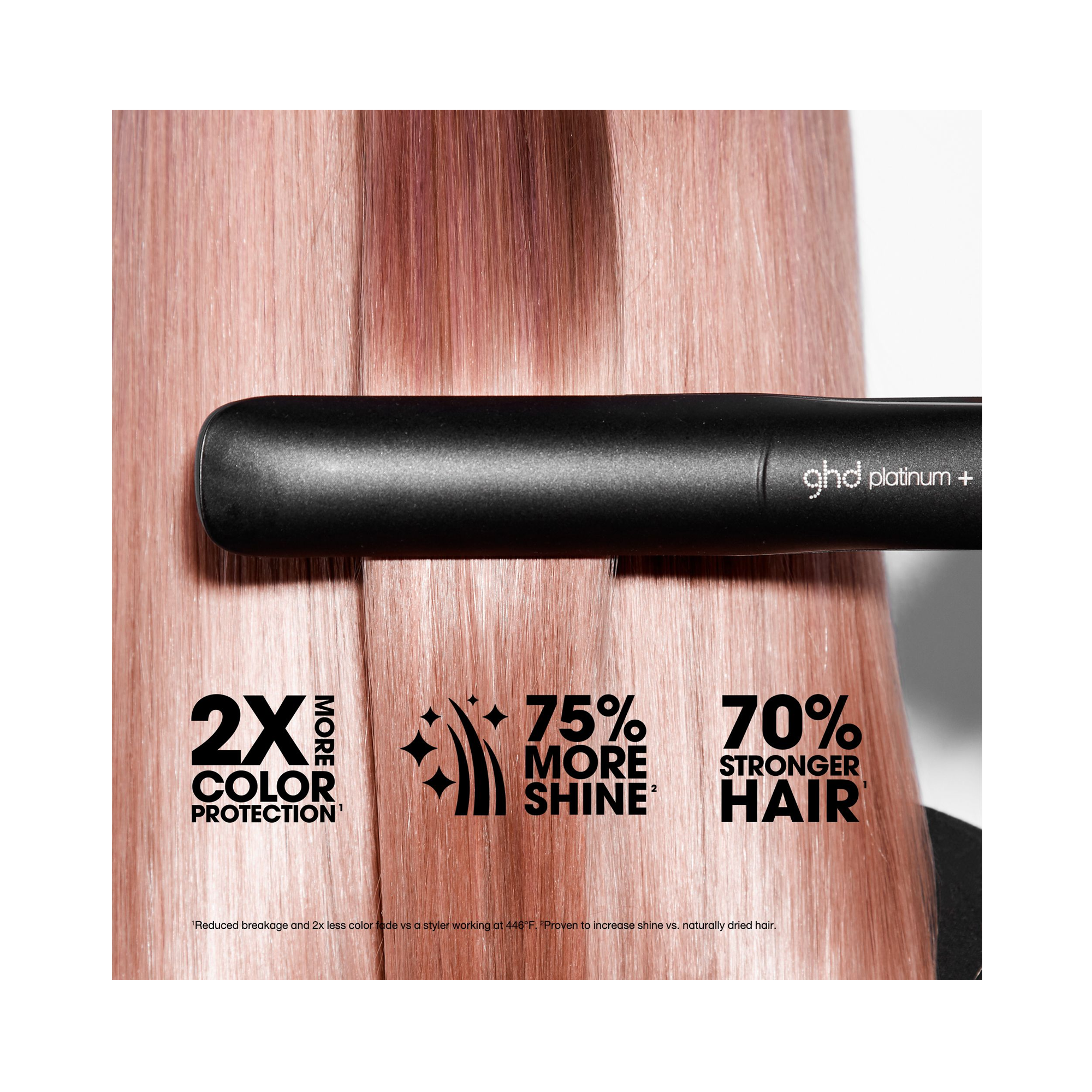 GHD Platinum+ Professional Styler Hair Straightener - Sleek Black Design for Smooth, Shiny Hair | Perfect for Home Use, Salons & Travel