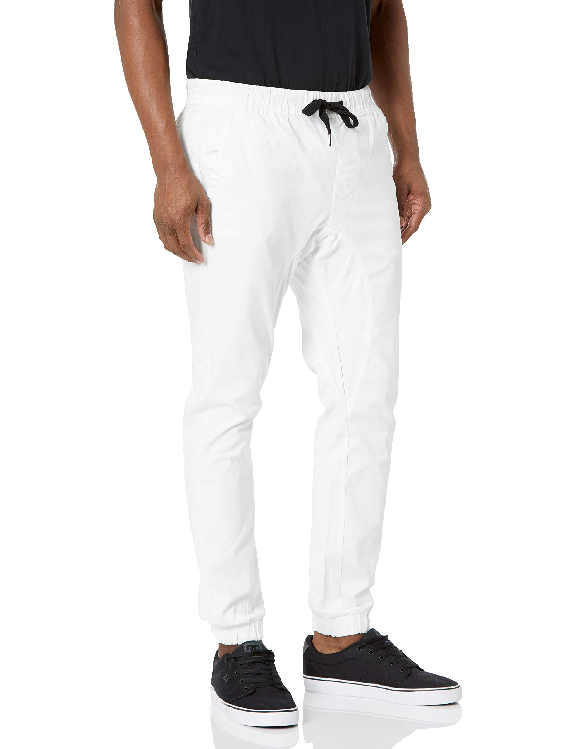 WT02 Men's Twill Jogger Pants - Comfortable Casual Sweatpants for Workout, Lounge & Everyday Wear | Elastic Waist, Multiple Pockets | Perfect for Gym, Running, Travel & Relaxing