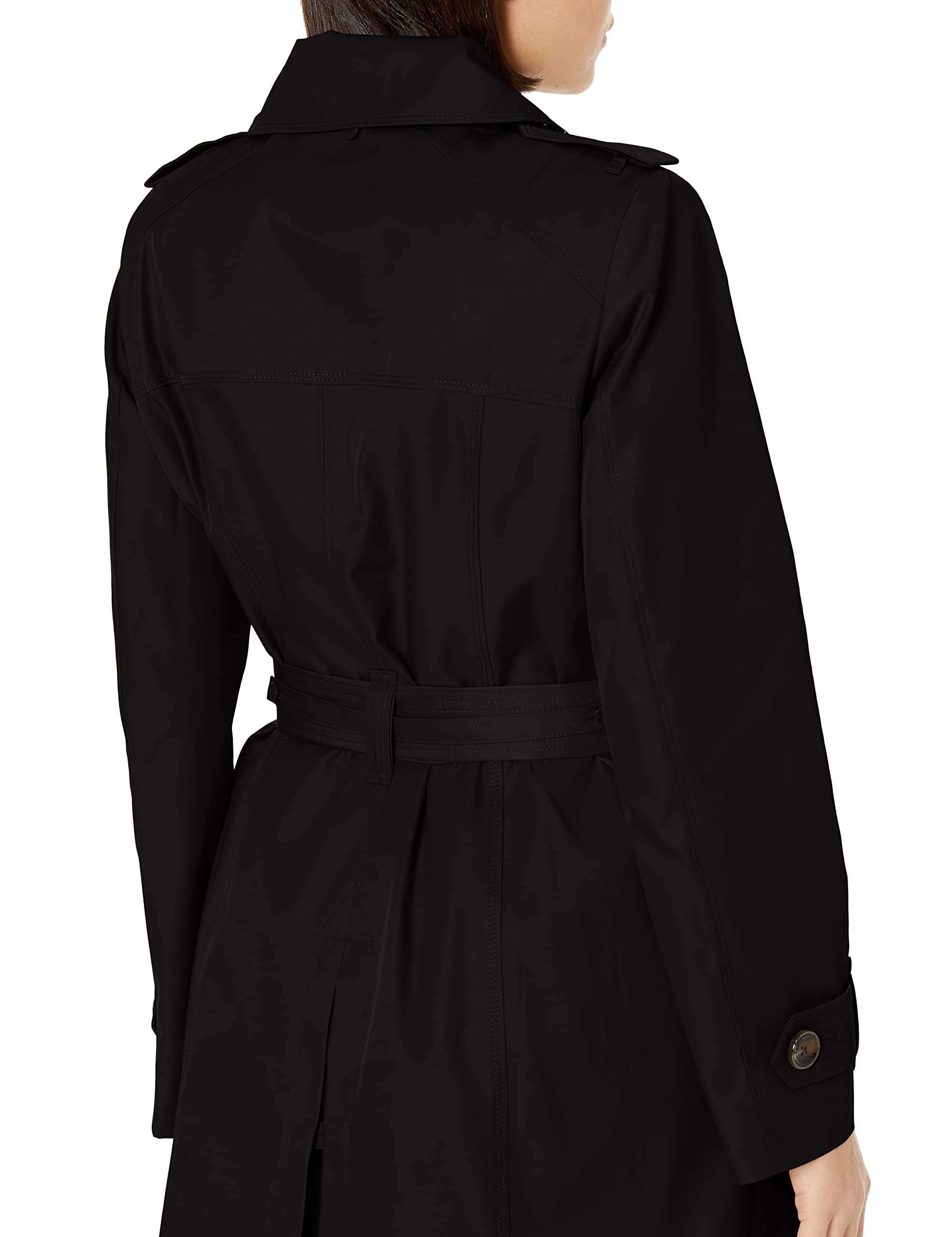 London Fog Women's Classic Double Breasted Waterproof Trench Coat - Stylish Raincoat for Work, Travel & Everyday Wear
