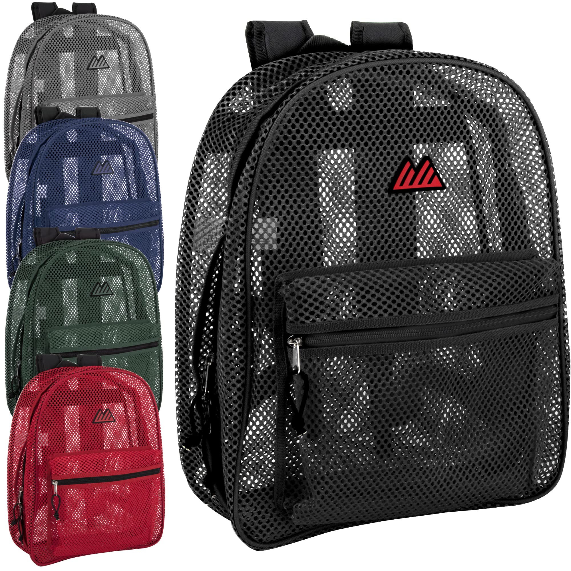 24 Pack Bulk Mesh Backpacks for School, Gym, Beach & Travel - 17