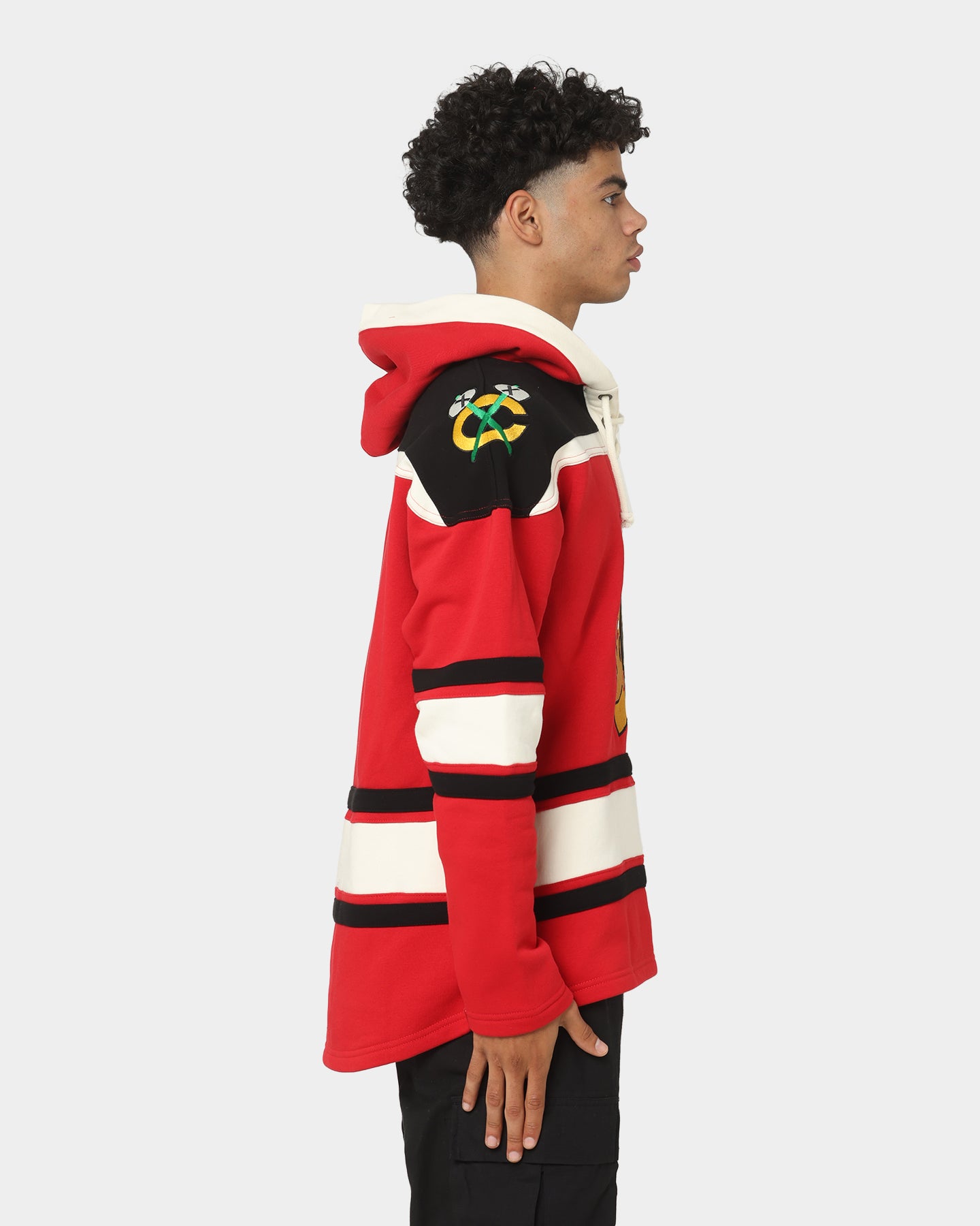 47 Brand Chicago Blackhawks Superior Lacer Hoodie - Red NHL Team Hooded Sweatshirt for Men & Women | Game Day, Casual Wear & Outdoor Activities
