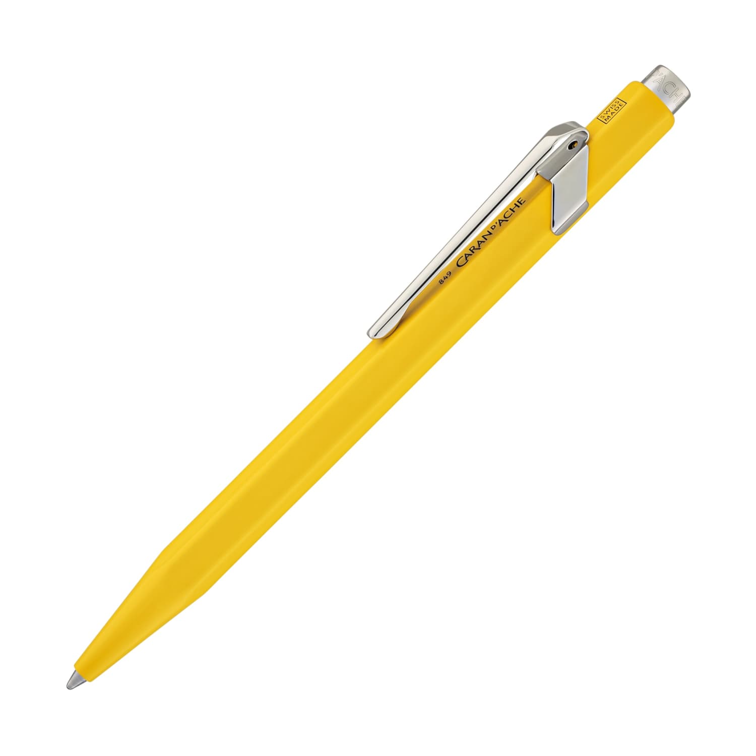 Caran d'Ache 849 Metal Collection Yellow Ballpoint Pen - Premium Writing Instrument for Office, Business Gifts & Luxury Collectors