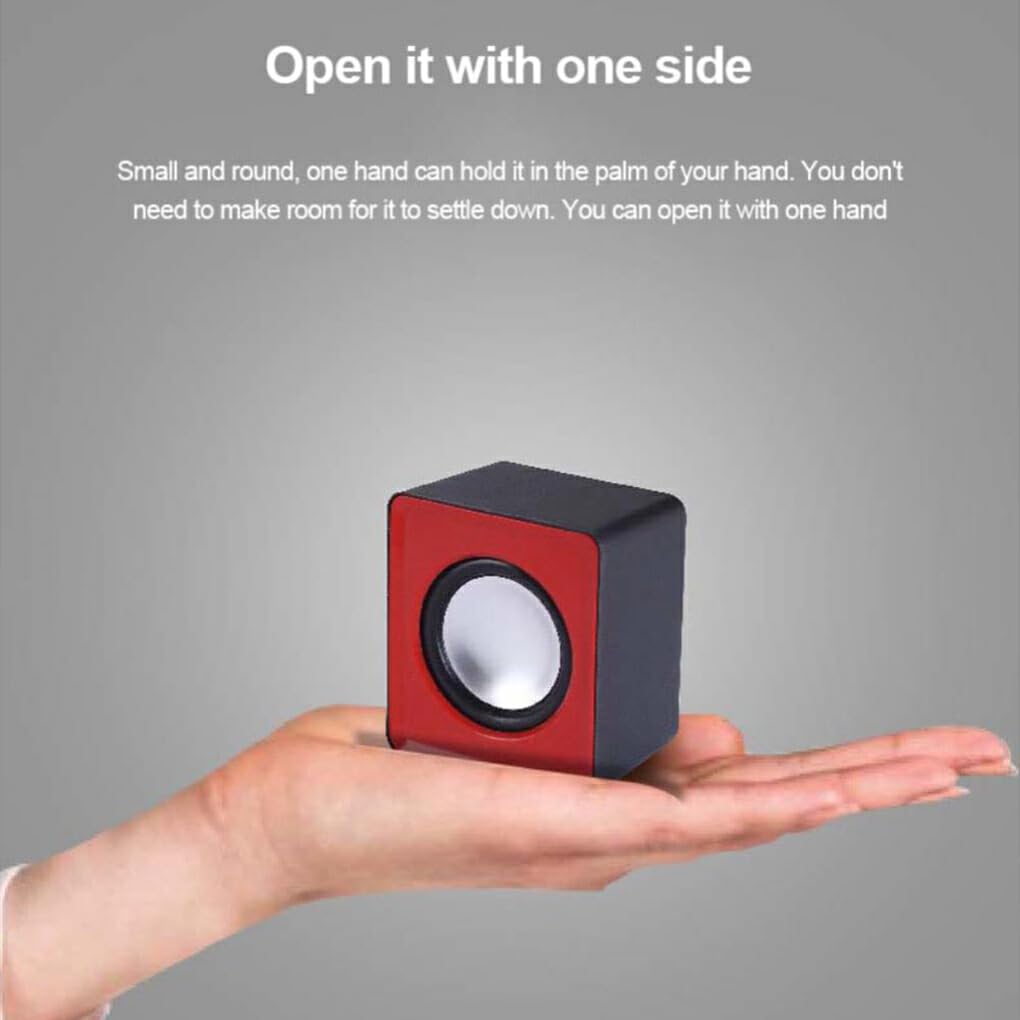 Nilioyul USB Computer Speakers with Subwoofer - Mini Plastic Universal Loudspeaker for Laptop & Desktop, Home Office PC Sound System (Black) | Perfect for Gaming, Music & Video Conferencing