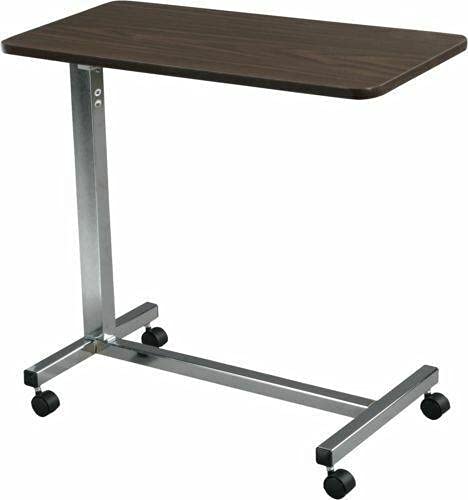 Adjustable Overbed Tray Table - Non-Tilt Hospital Bedside Table, Laptop Desk & Food Tray for Home, Office, and Hospital Use - Perfect for Eating, Working, or Reading in Bed