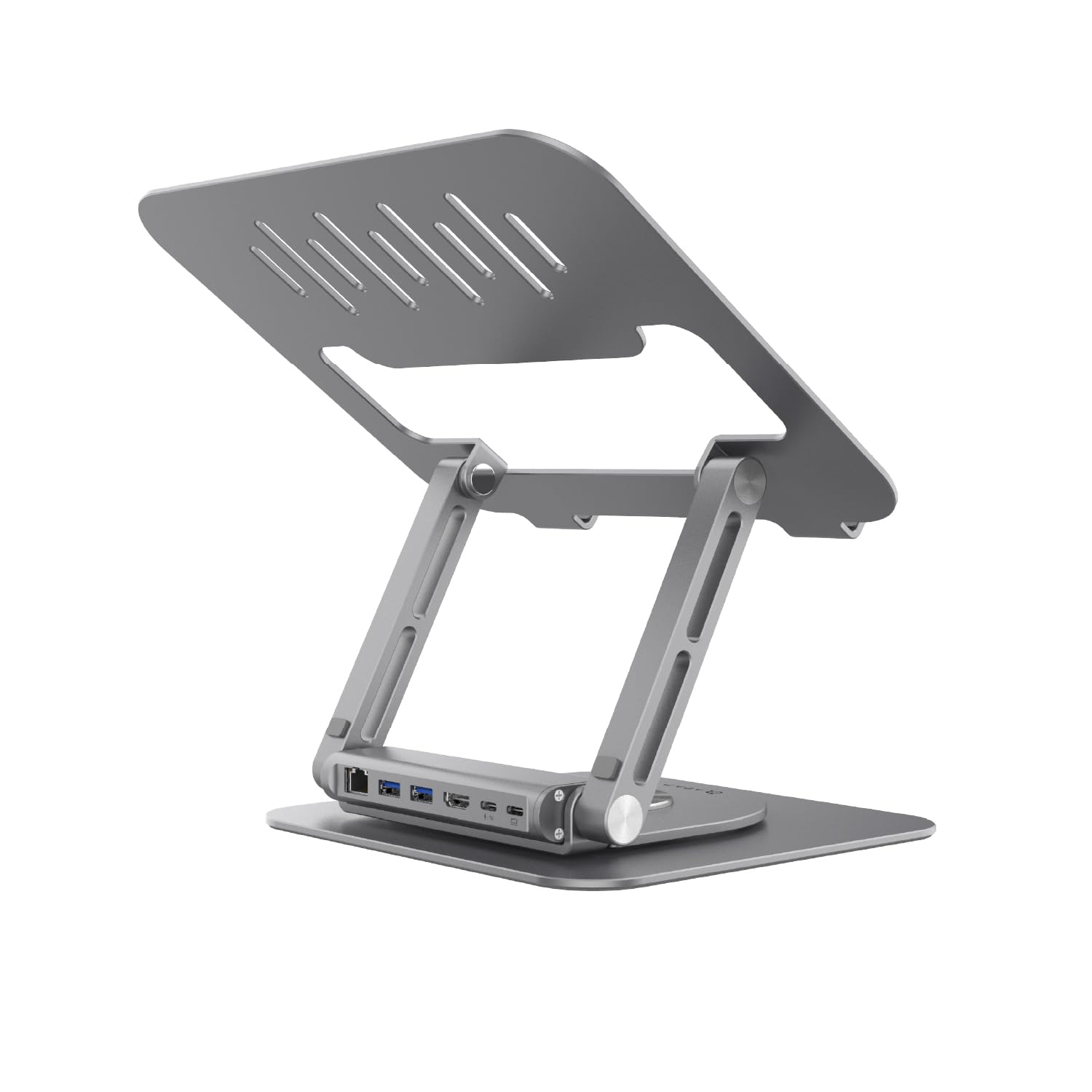 ADAM elements USB-C Stand Pro 6-in-1 Laptop Docking Station for MacBook Pro/Air M1/M2, iPad Pro & Windows Laptops - USB-C Hub with HDMI, 2x USB-A, PD Charging, Ethernet Port - Perfect for Home Office & Workspace Setup
