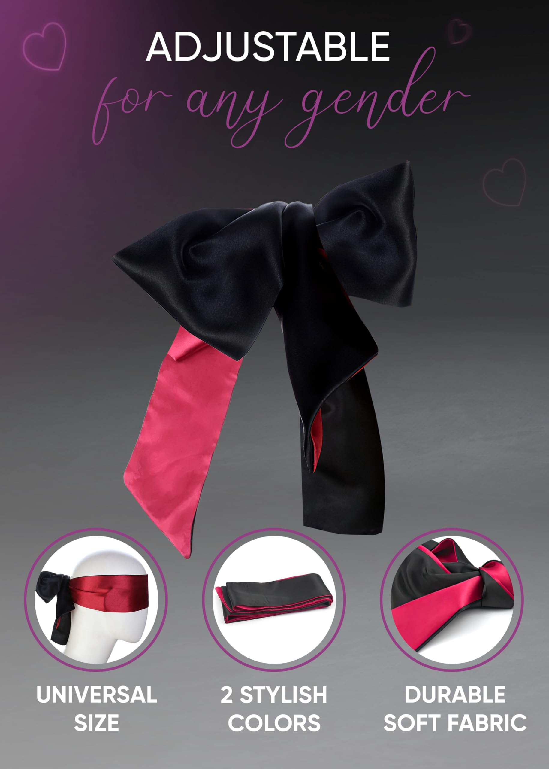 Fluffy BDSM Handcuffs & Satin Blindfold Mask Set - Soft Restraints & Eye Cover for Couples - Adult Bondage Starter Kit for Sensual Play, Roleplay & Spicing Up Intimacy