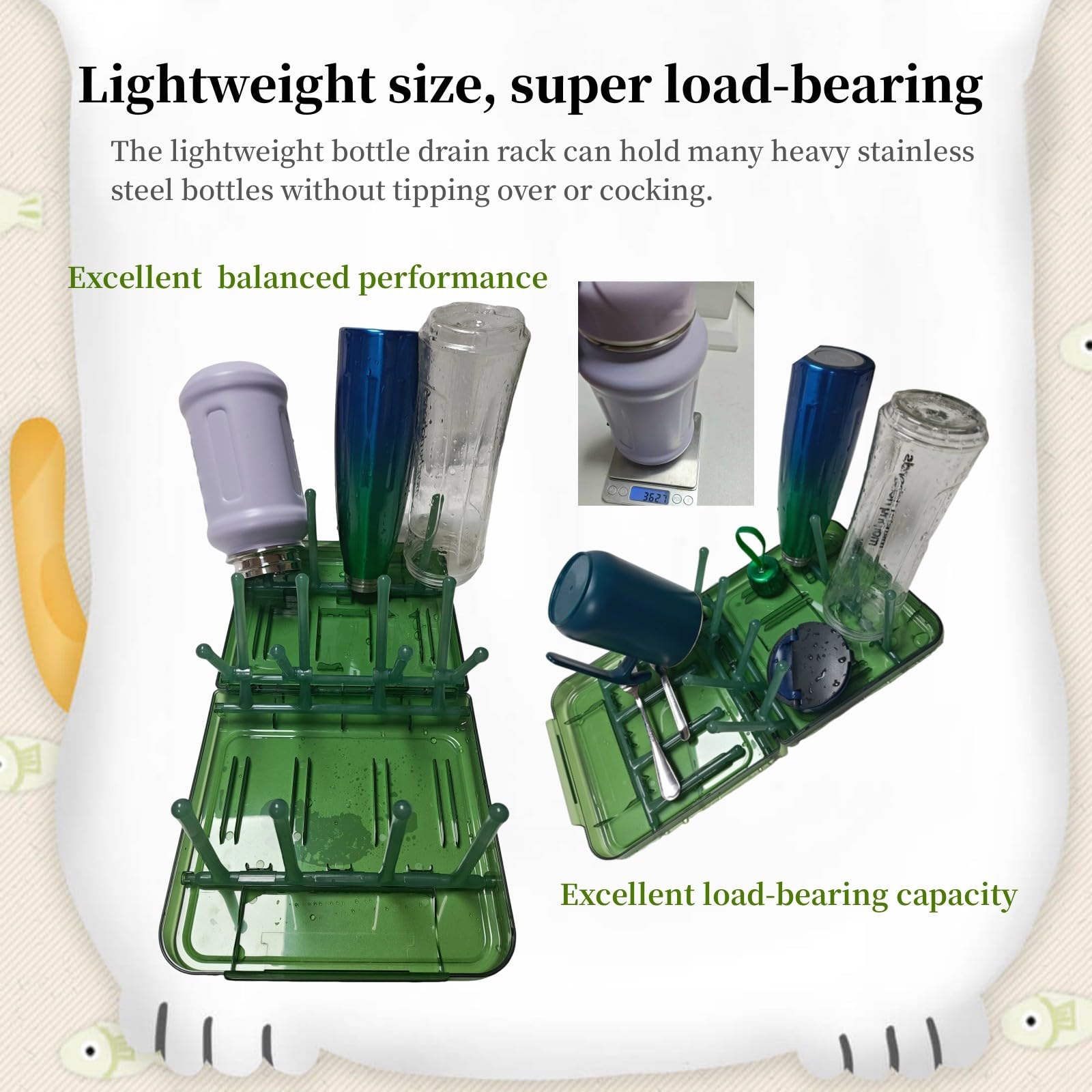 Foldable Baby Bottle Drying Rack - 16 Ribs Space-Saving Design for Travel & Daily Use
