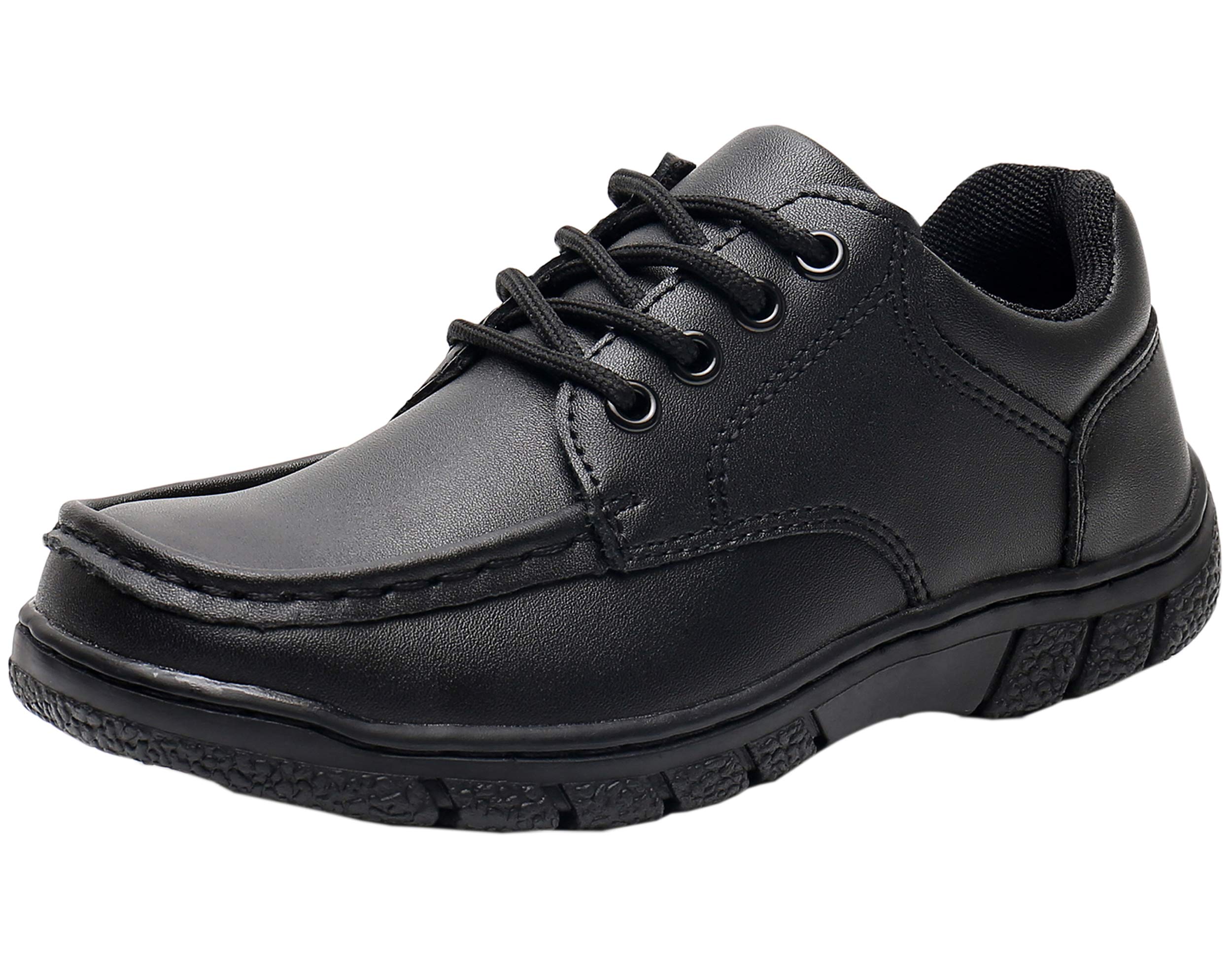 Ahannie Boys Soft School Uniform Shoes - Comfortable Oxford Dress Shoes for Toddler, Little Kid & Big Kid - Perfect for School, Church & Formal Occasions