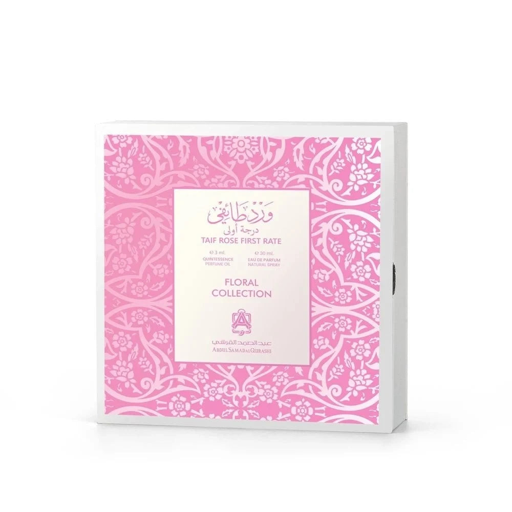 Premium Taif Rose 3ml Essential Oil & 30ml EDP Perfume Set - Luxurious Floral Fragrance for Aromatherapy, Gifting & Special Occasions