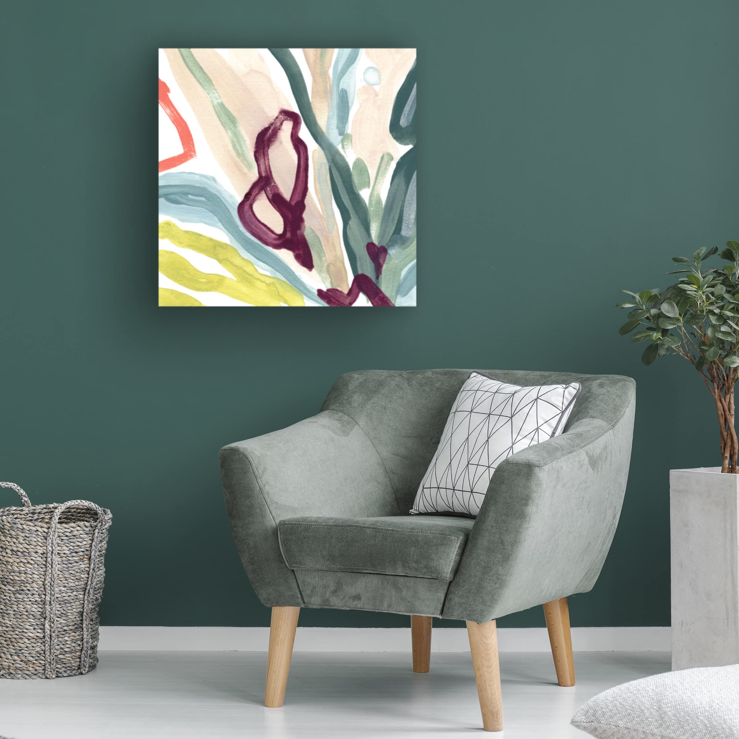 Trademark Fine Art 'Tropical Impulse IV' Canvas Wall Art Print by June Erica Vess - Vibrant Beach Decor for Living Room, Bedroom & Office