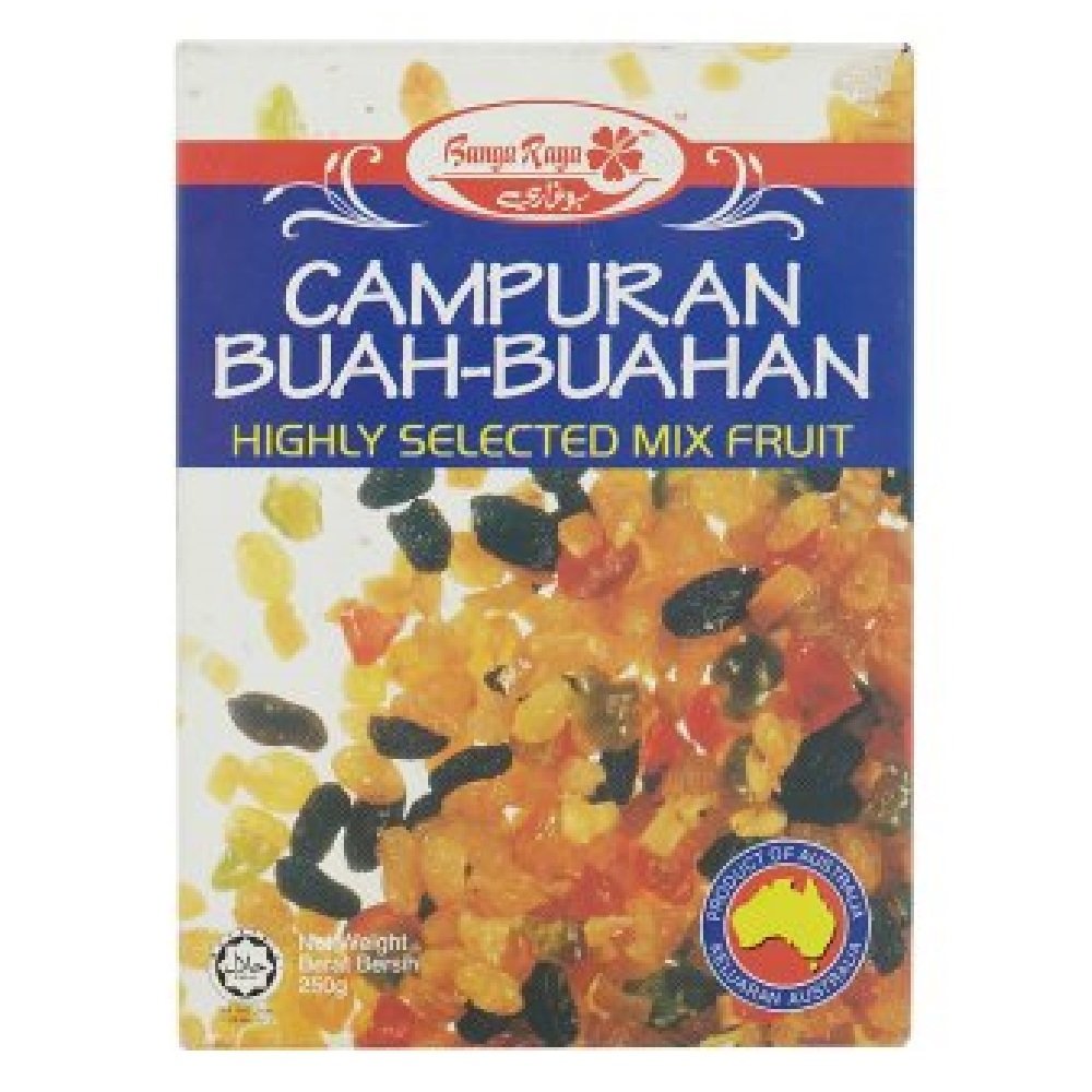 Premium Dried Mixed Fruits Snack - Bunga Raya 250g (9 Pack) | Healthy Natural Treat for Kids, Office, Travel & Party Snacking