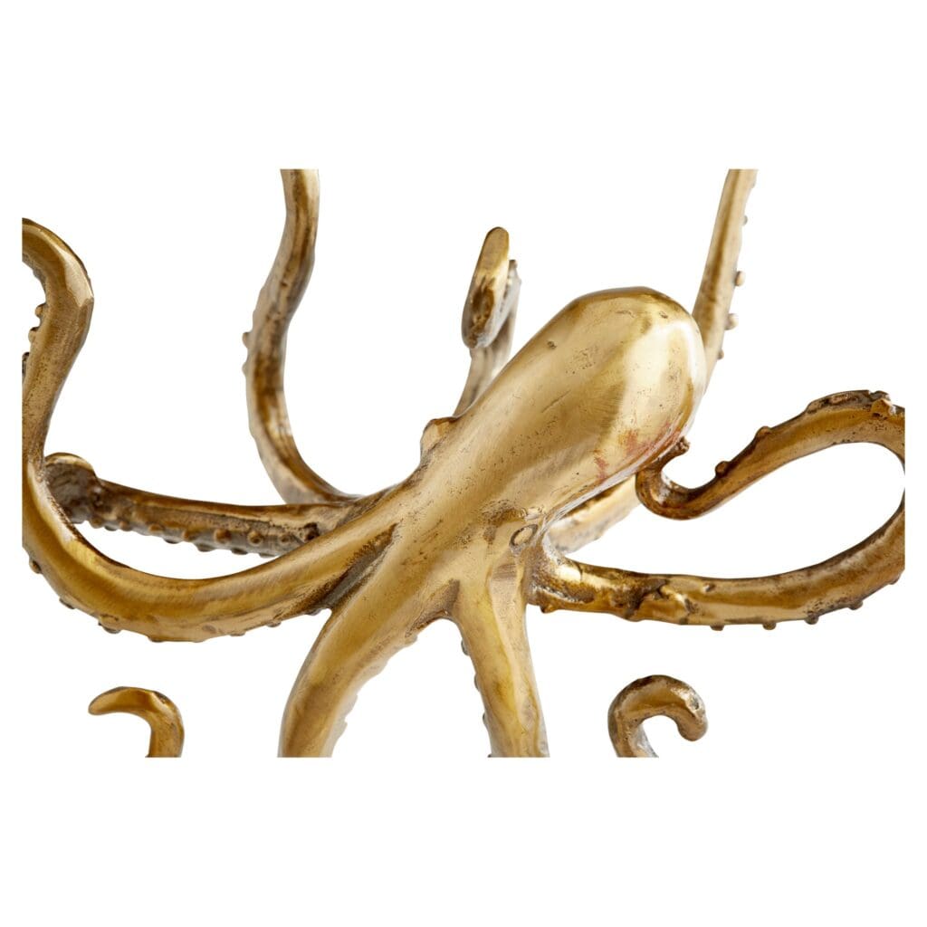 Cyan Design 11239 Octopus Shelf Decor in Aged Brass - Unique Coastal & Nautical Home Decor for Living Room, Bathroom, or Office