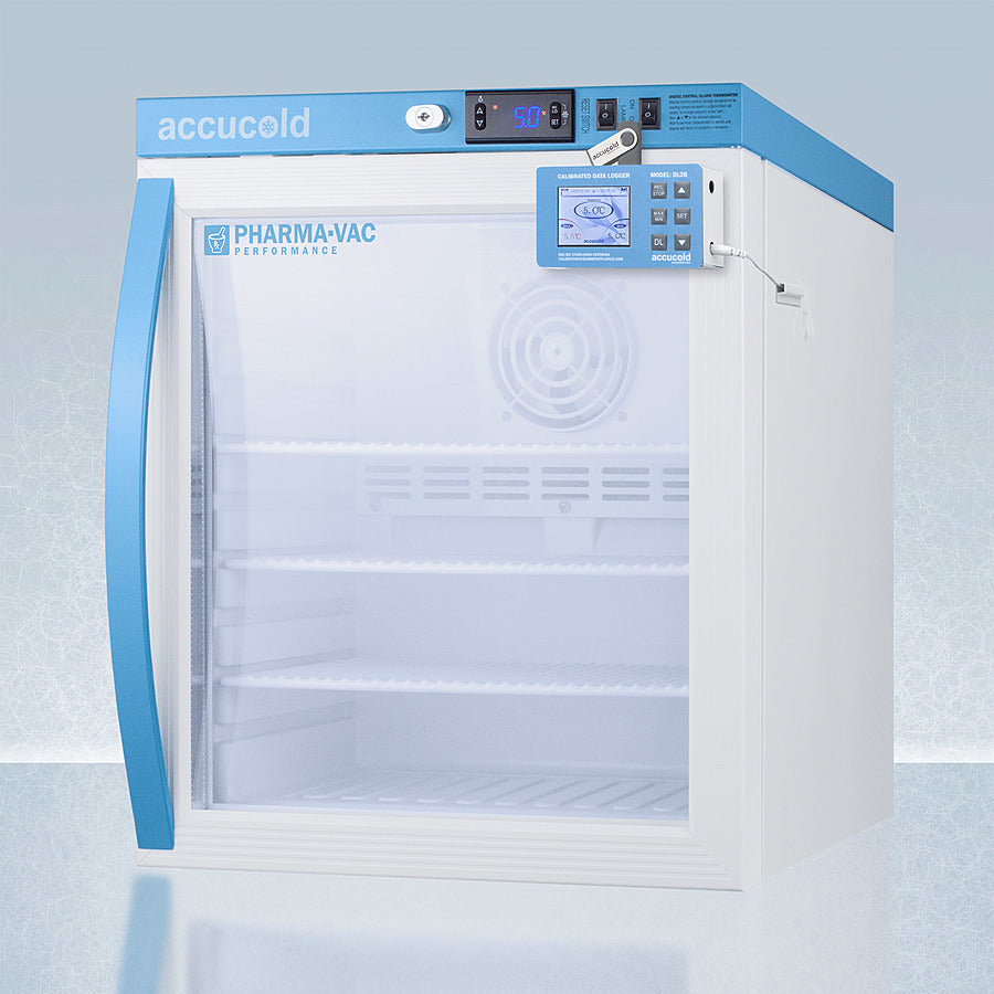 Accucold 1 Cubic Foot Compact Vaccine Refrigerator ARG1PVDL2B - Portable Medical Fridge for Vaccines, Medications & Lab Samples - Perfect for Clinics, Pharmacies & Home Healthcare Use