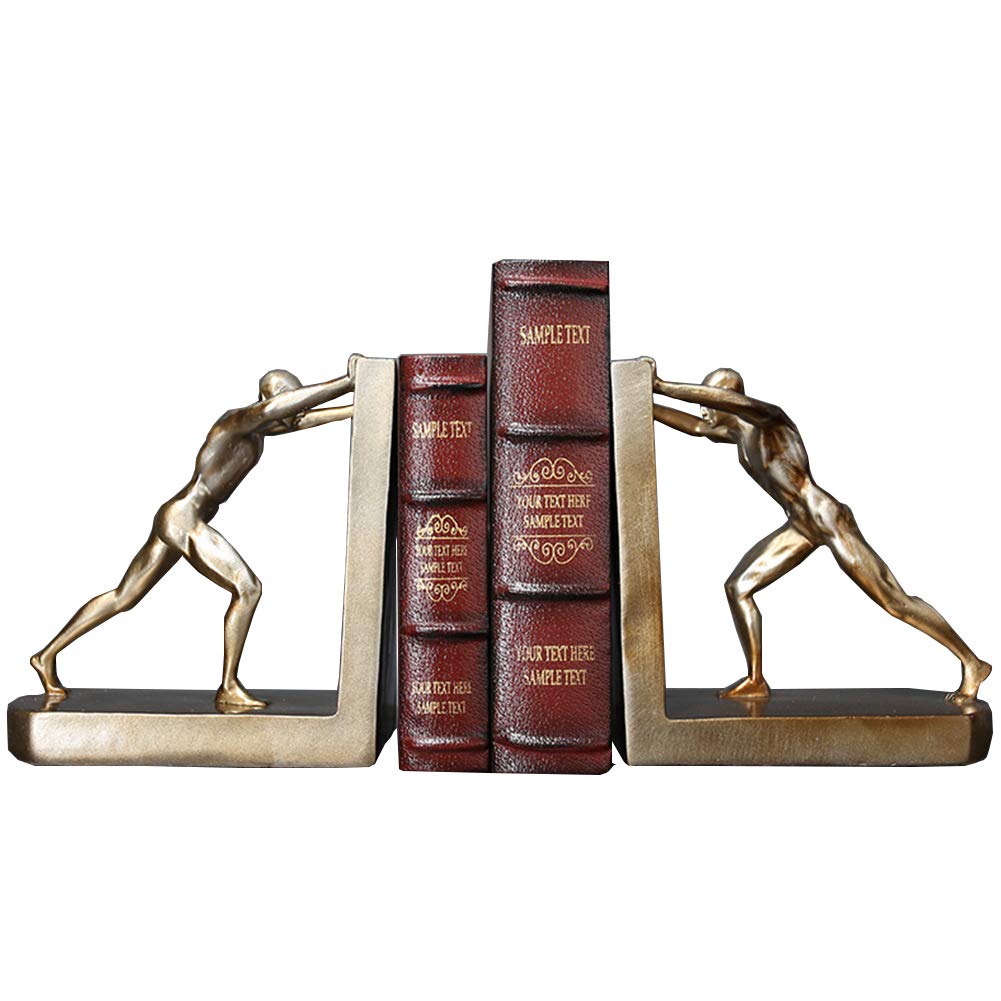 Vintage Sports-Themed Bookends for Shelves - Decorative Book Stand Holder for Home & Office - Perfect Gift for Birthday & Anniversary - Ideal for Bookshelves, Desks, and Reading Nooks