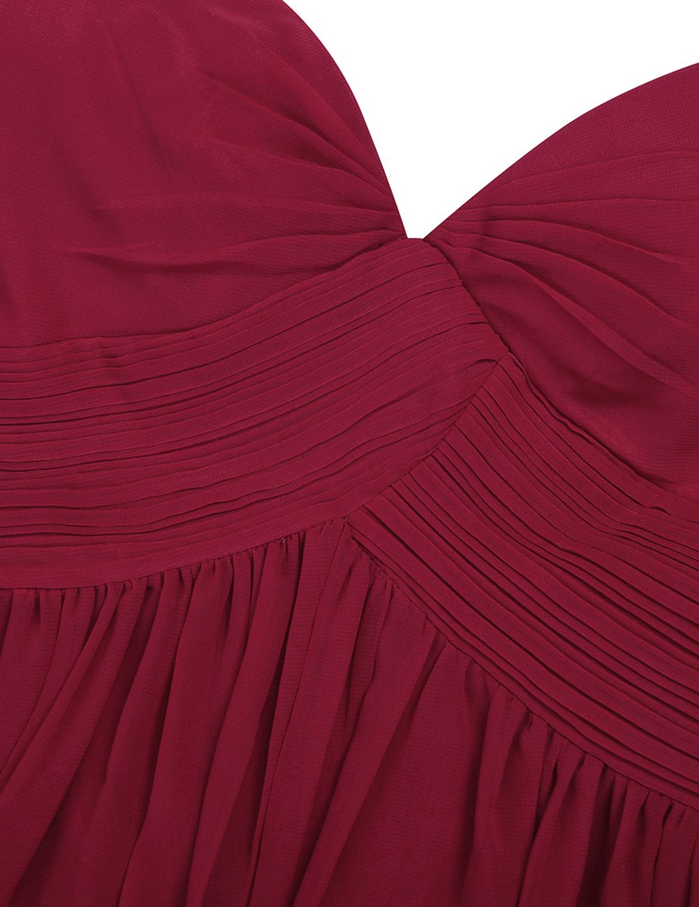 Elegant Women's Chiffon V-Neck Flare Maxi Dress for Bridesmaid, Formal Party & Special Occasions - Flowy Long Evening Gown for Weddings, Prom & Cocktail Events