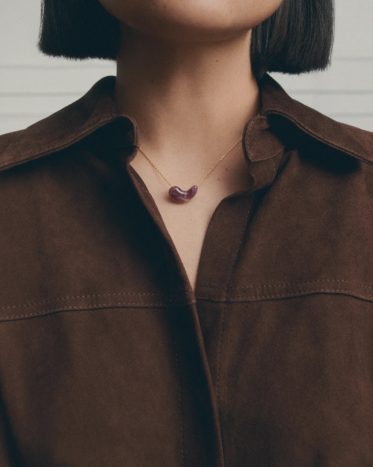 GRID Amethyst Aura Necklace - Healing Crystal Jewelry for Women, Spiritual Energy Protection & Chakra Balancing | Perfect for Meditation, Yoga & Gift Giving