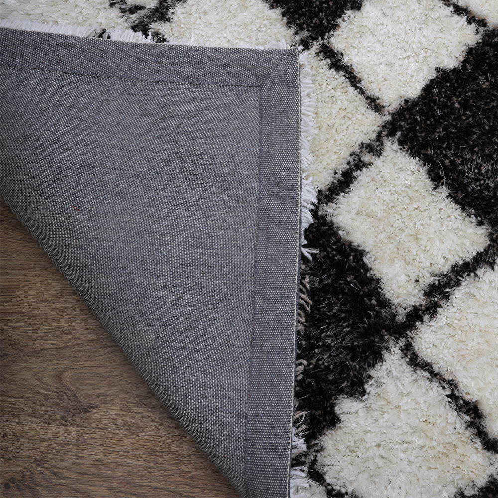 Modern Geometric Hand Tufted Area Rug - Soft & Durable Wool Carpet for Living Room, Bedroom, Nursery - Non-Slip Home Decor Floor Mat for Boho, Scandinavian & Contemporary Interior Design