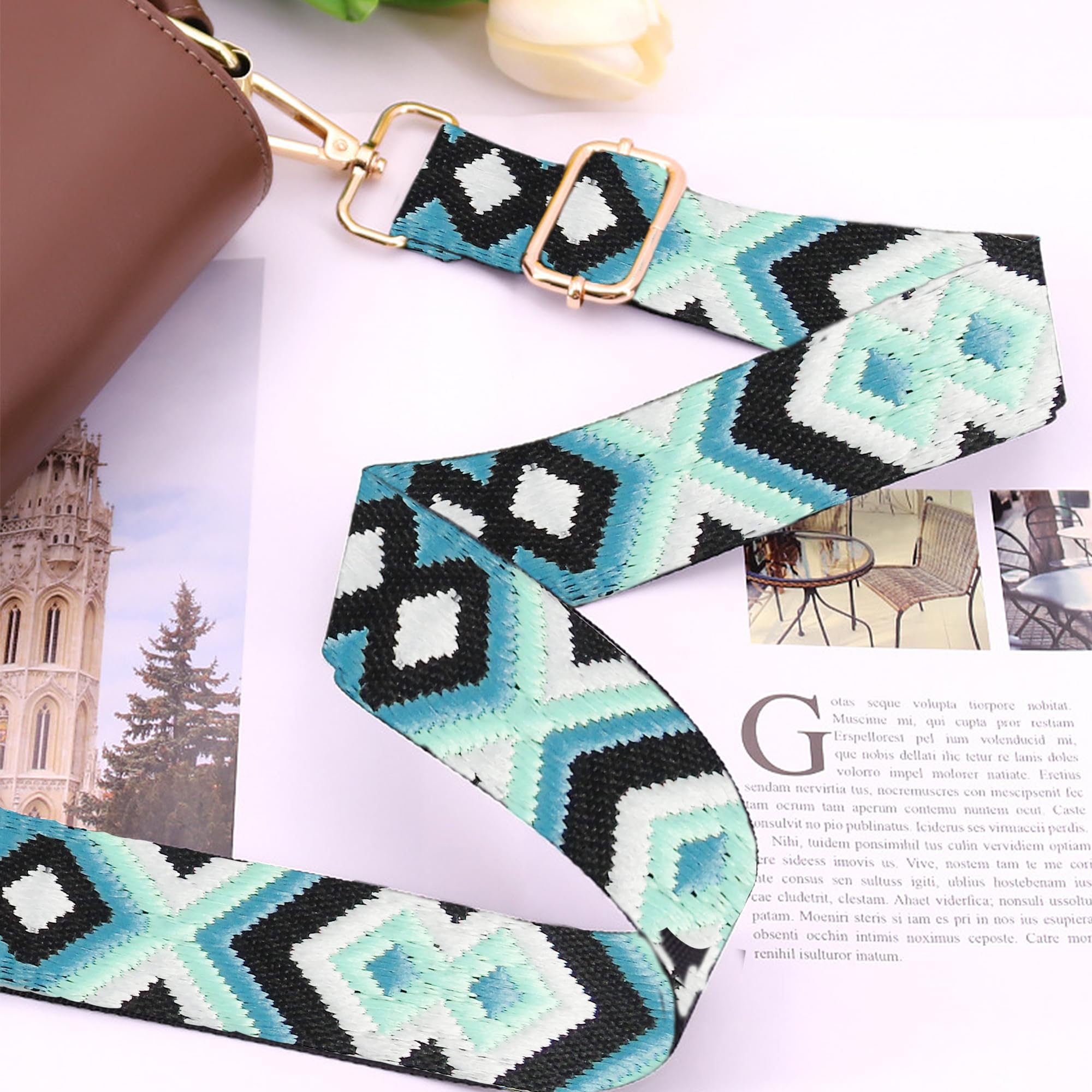 Adjustable Crossbody Purse Strap - Replacement Shoulder Bag Strap for Handbags, Purses & Guitar - Durable & Comfortable for Daily Use, Travel & Shopping
