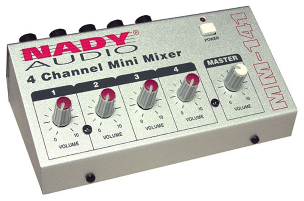 Nady MM-141 4-Channel Mini Audio Mixer with ¼