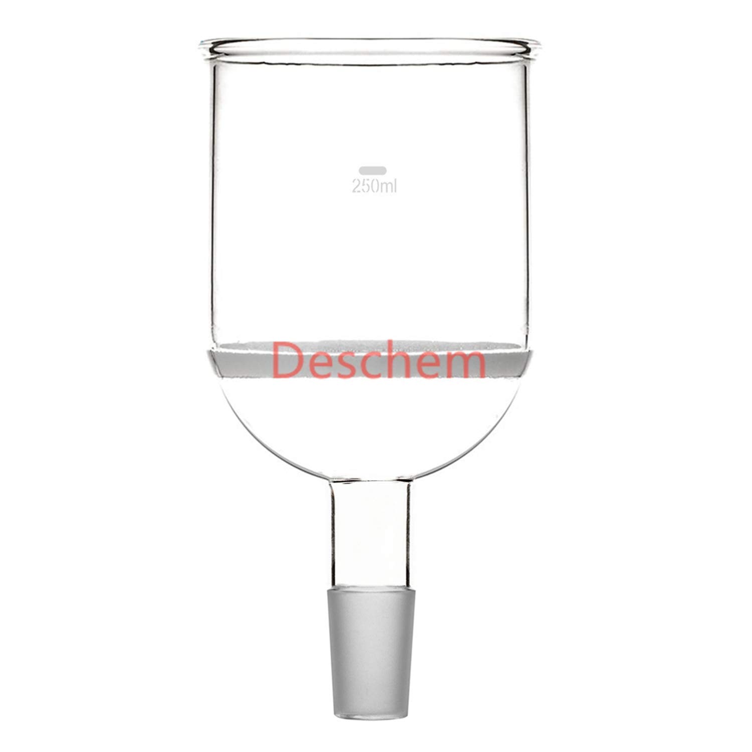 250ml 24/40 Ground Glass Buchner Funnel with 3# Coarse Filter - Laboratory Glassware for Vacuum Filtration, Chemistry Experiments & Scientific Research