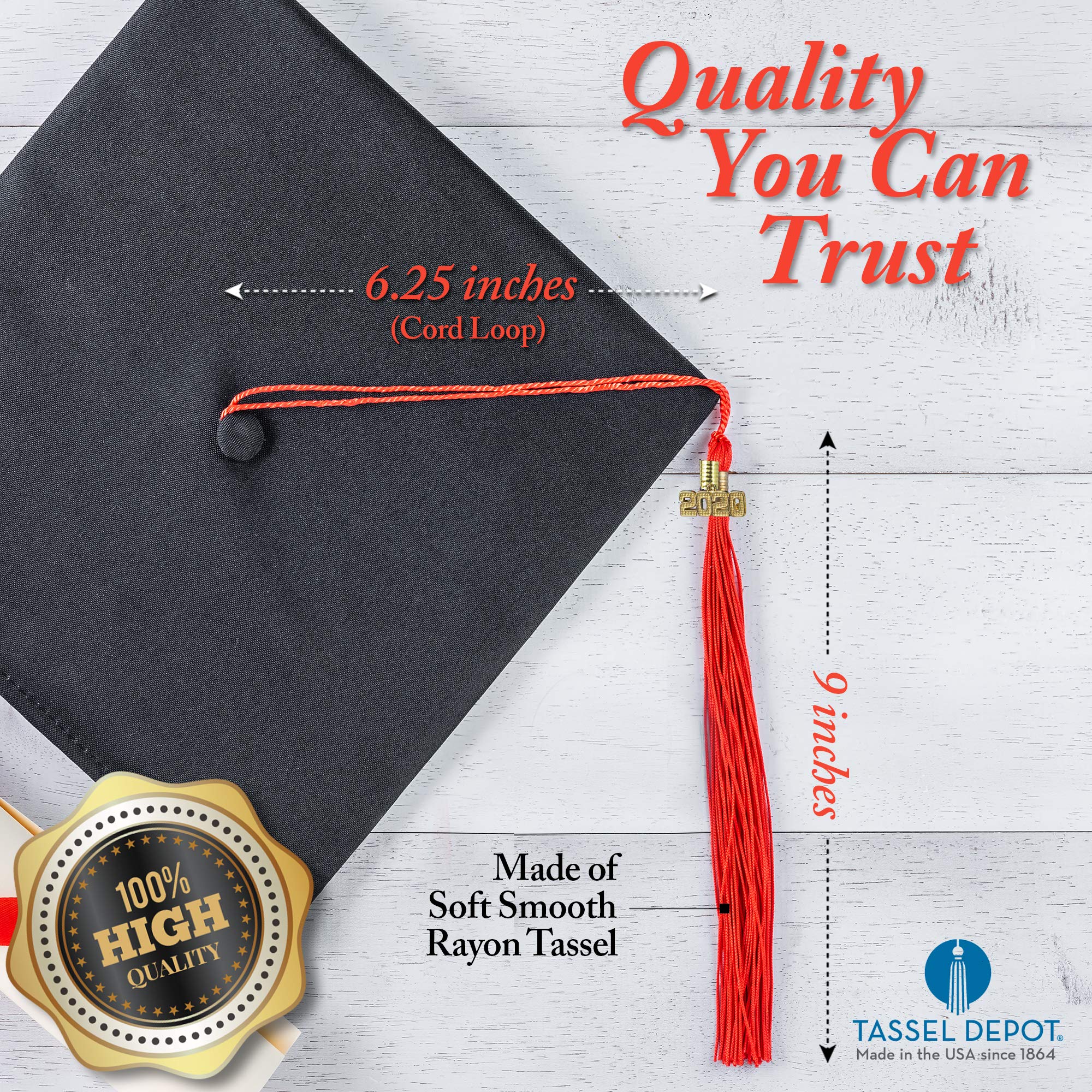 2012 Navy Graduation Tassel - Premium Quality, Made in USA - Available in All School Colors - Perfect for Graduation Ceremonies, Yearbook Photos & Keepsakes