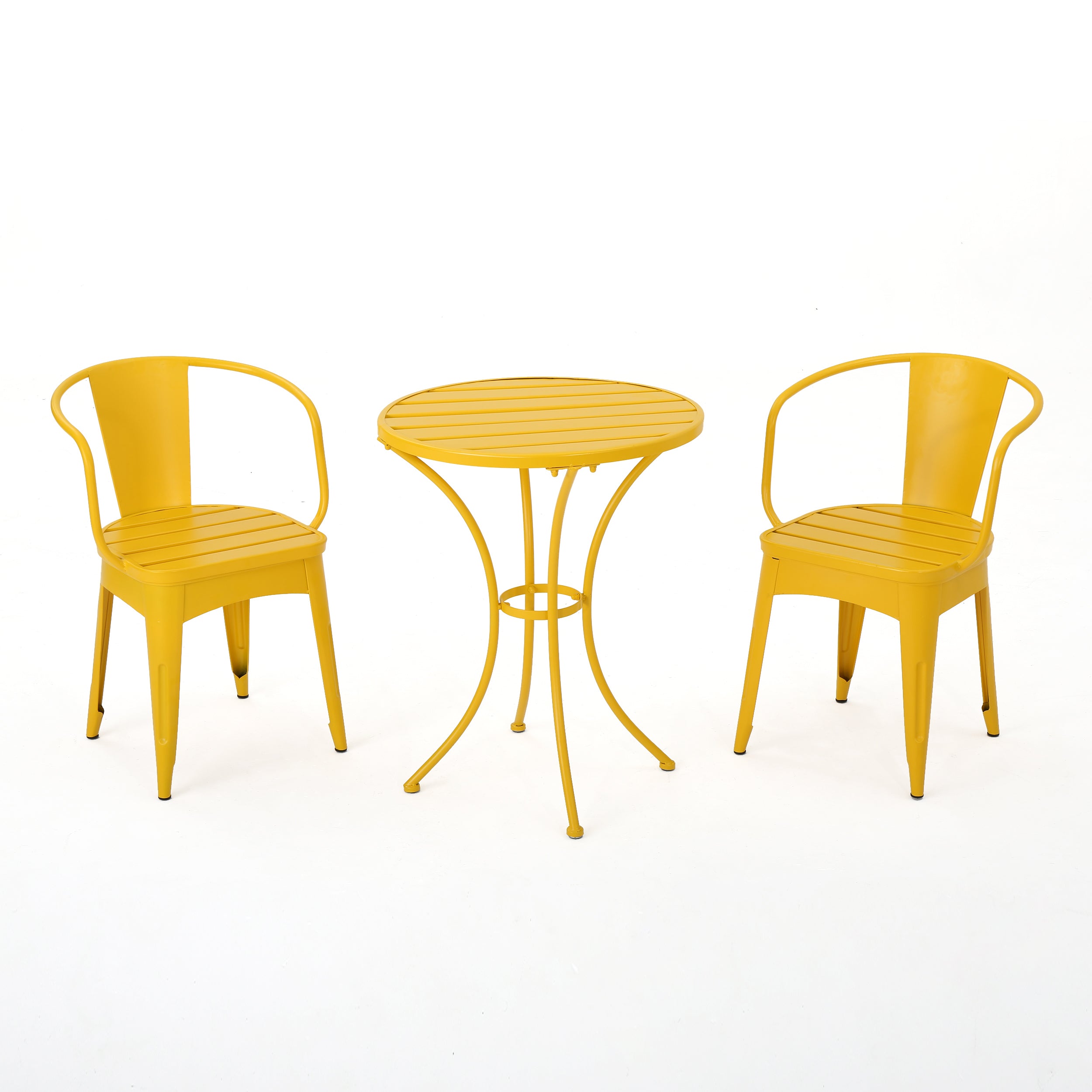 COLMAR 3-Piece Knock Down (KD) Metal Furniture Set - Perfect for Living Room, Bedroom or Office Assembly