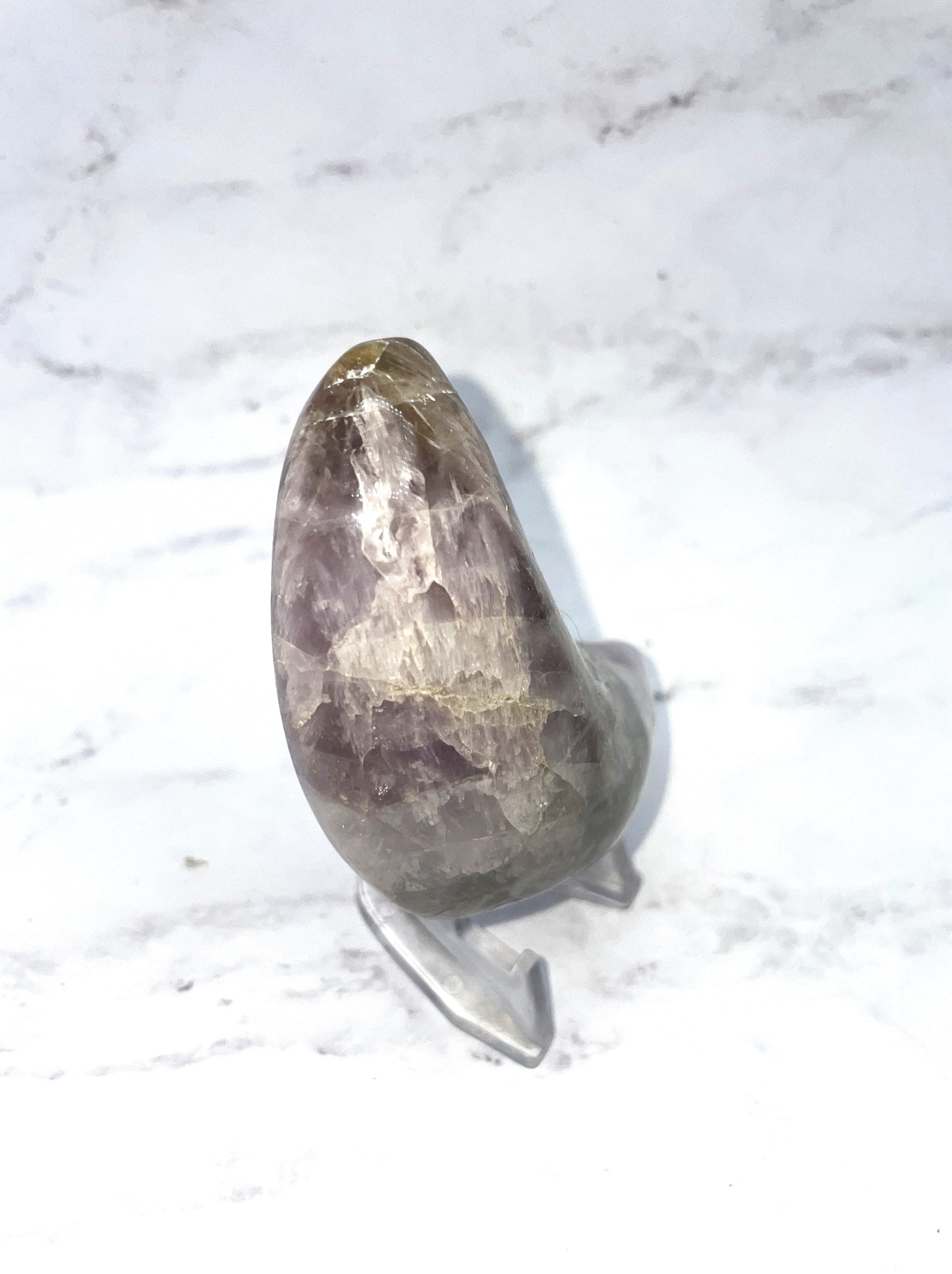 Natural Ametrine Moon Carving - Healing Crystal for Meditation, Yoga & Spiritual Growth - Perfect for Home Decor, Gift & Energy Work