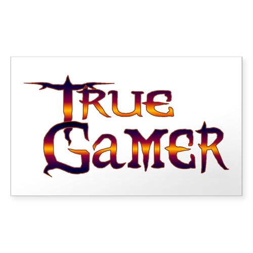 Clear - True Gamer Rectangle Sticker