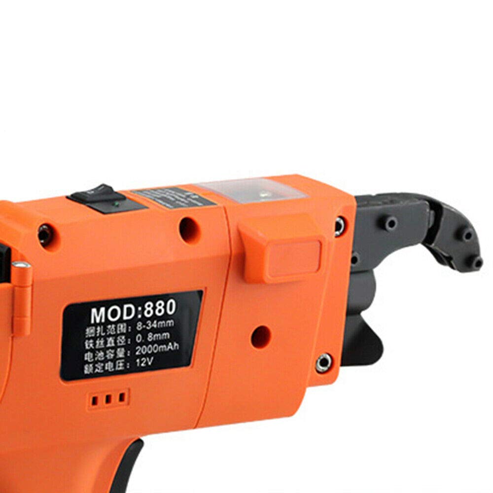 Handheld Automatic Rebar Tying Machine - Steel Bar Binding Tool for 8-34mm Rebar | Reinforcing Steel Strapping Tool Kit for Construction & DIY Projects