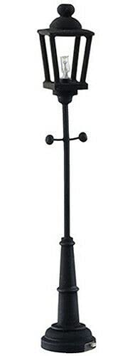 1:12 Scale Dollhouse Miniature LED Black Yard Lamp - Realistic Dollhouse Furniture Kit & Scene Accessories for DIY, Collectors & Model Train Enthusiasts - Perfect for Bedroom, Garden & Outdoor Displays