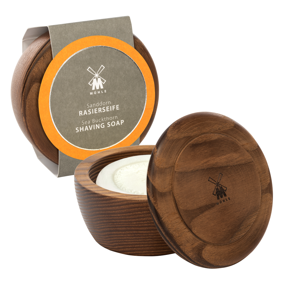 Muhle Sea Buckthorn Shaving Soap for Men - Natural Lather for Smooth Shaving - Perfect for Sensitive Skin & Daily Grooming Routine