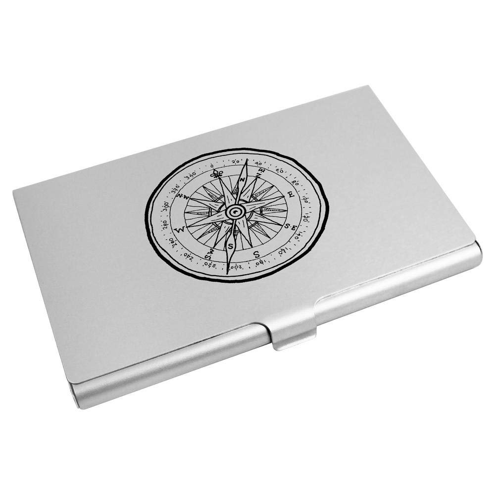Azeeda Scout Compass Business Card Holder & Credit Card Wallet - Slim RFID Blocking Leather Wallet for Men & Women - Perfect for Office, Travel, and Everyday Use (CH00021255)