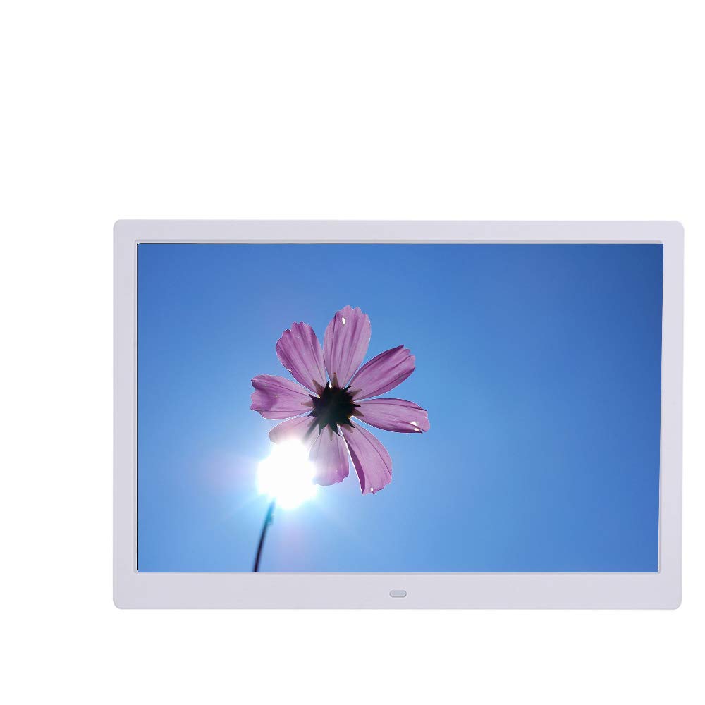 15.4 Inch Digital Photo Frame - HD Electronic Picture Frame with Video Playback, Wall Mountable for Home & Office Decor, Perfect for Advertising & Product Display (White)