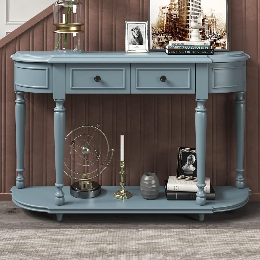 Farmhouse Console Table with Storage - 52