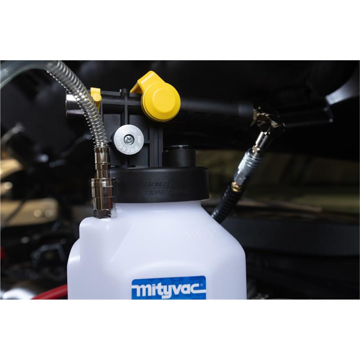Mityvac MV7102 2.5 Quart Fluid Extractor Dispenser - 120 PSI Air-Powered for Evacuating, Refilling & Bleeding Hydraulic Brake/Clutch Systems | Ideal for Automotive Maintenance & Fluid Transfer in Garages or DIY Projects