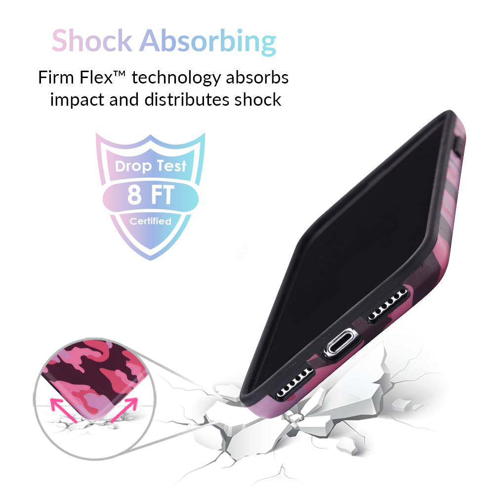 Dusty Rose Camo iPhone Case - Trendy Protective Phone Cover for iPhone 13/14/15 Pro Max - Perfect for Outdoor Adventures, Travel & Daily Use