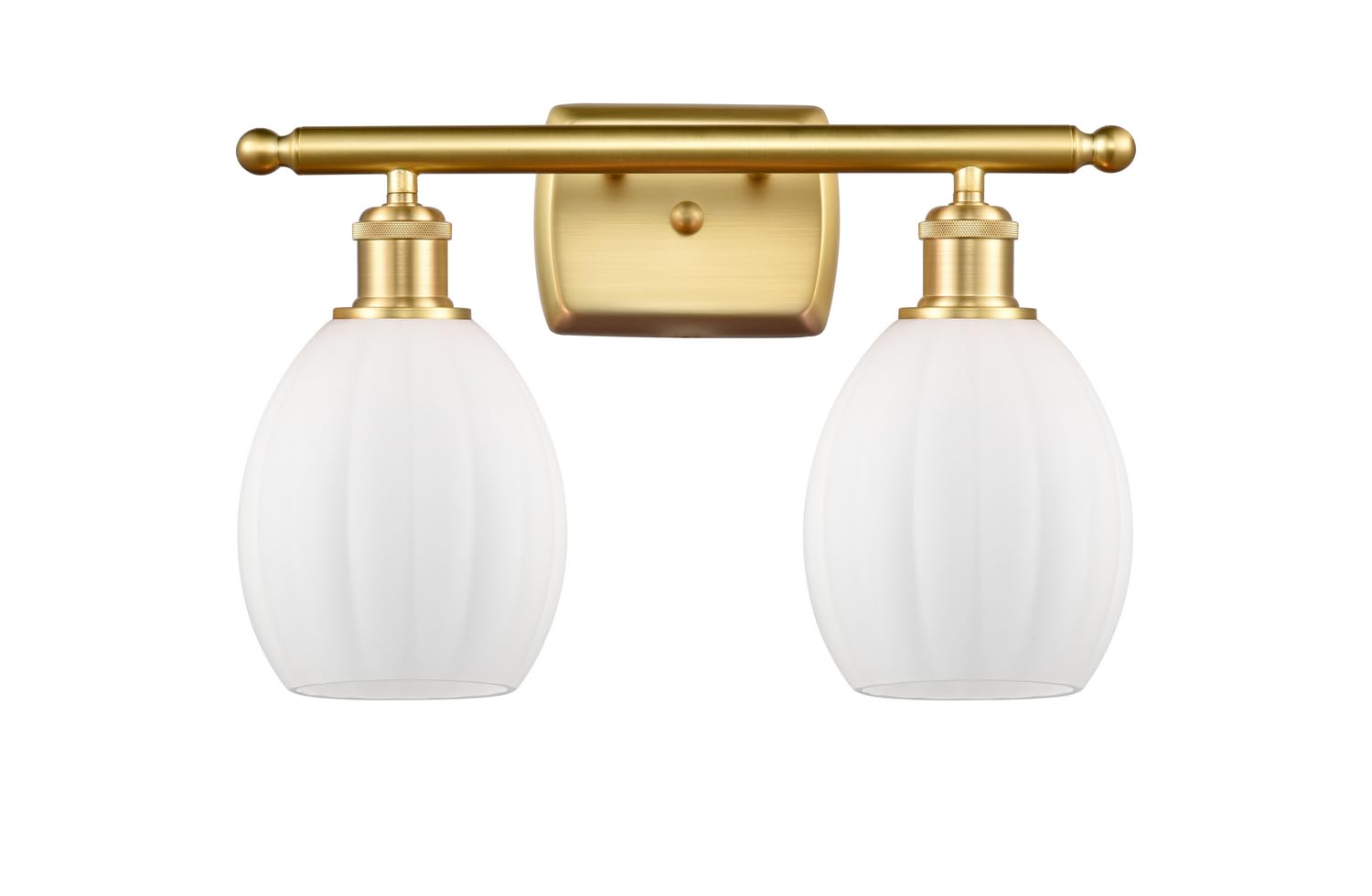 Eaton 2-Light LED Bathroom Vanity Light - 516-2W-SG-G81 - Modern Wall Sconce for Bathroom Mirror Lighting, Perfect for Powder Room & Master Bath Decor