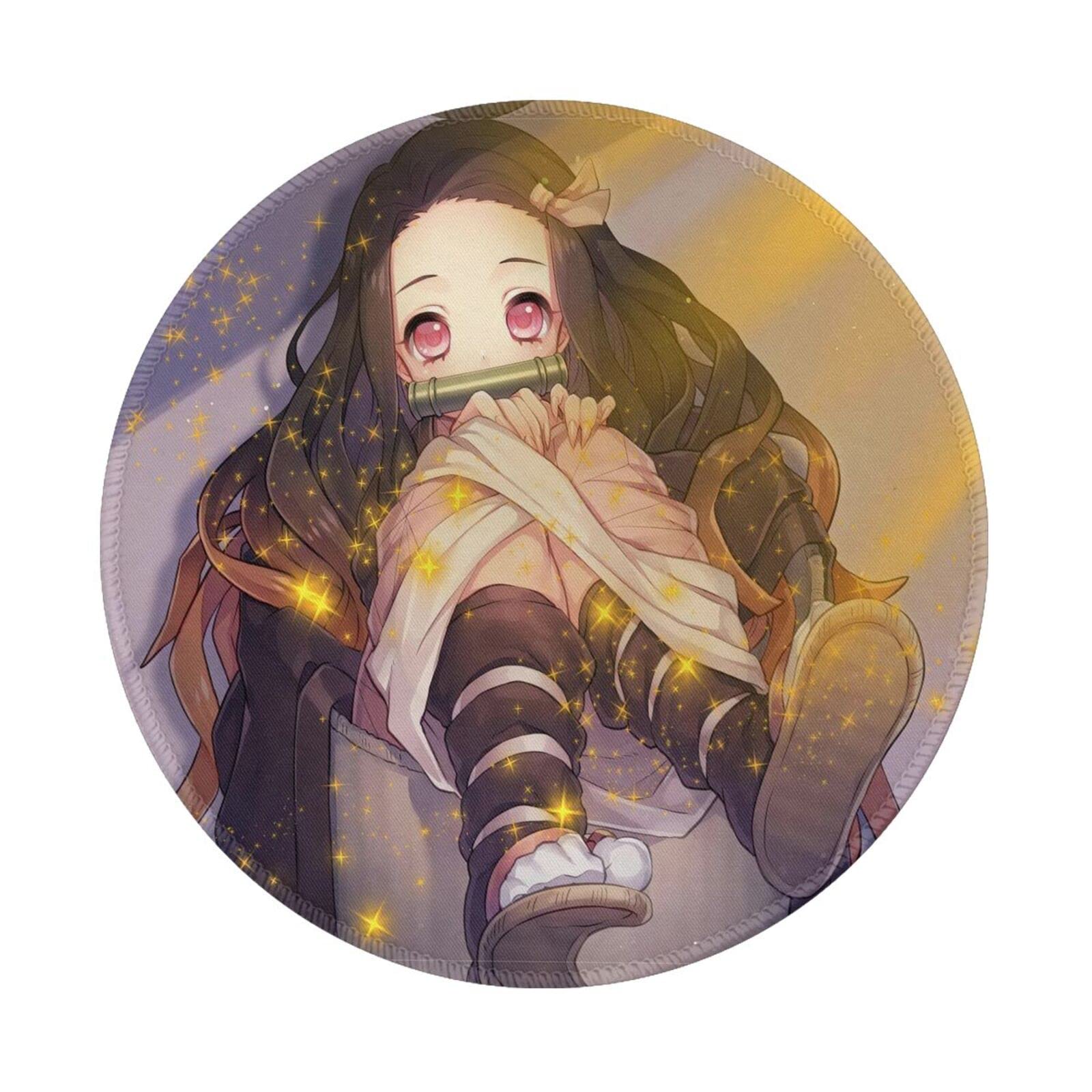 Anime Mouse Pad - Cute Round Non-Slip Rubber Base Gaming Mousepad for Girls & Boys - Perfect for Office, Home, Computer & Laptop Desktops - Ideal for Gaming, Work & Study Sessions
