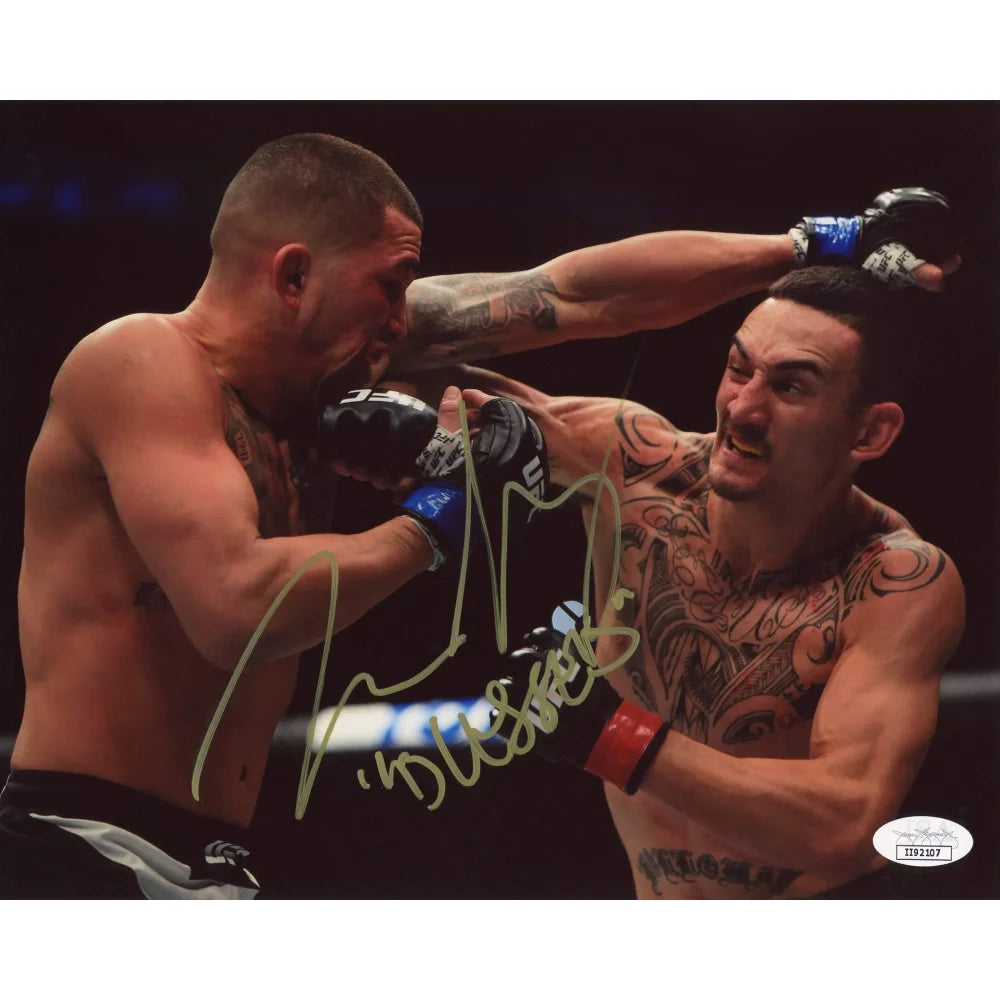Max Holloway Autographed 8x10 Photo - UFC Fighter Signed Memorabilia with JSA COA - Perfect for MMA Fans, Sports Collectors & Man Cave Decor