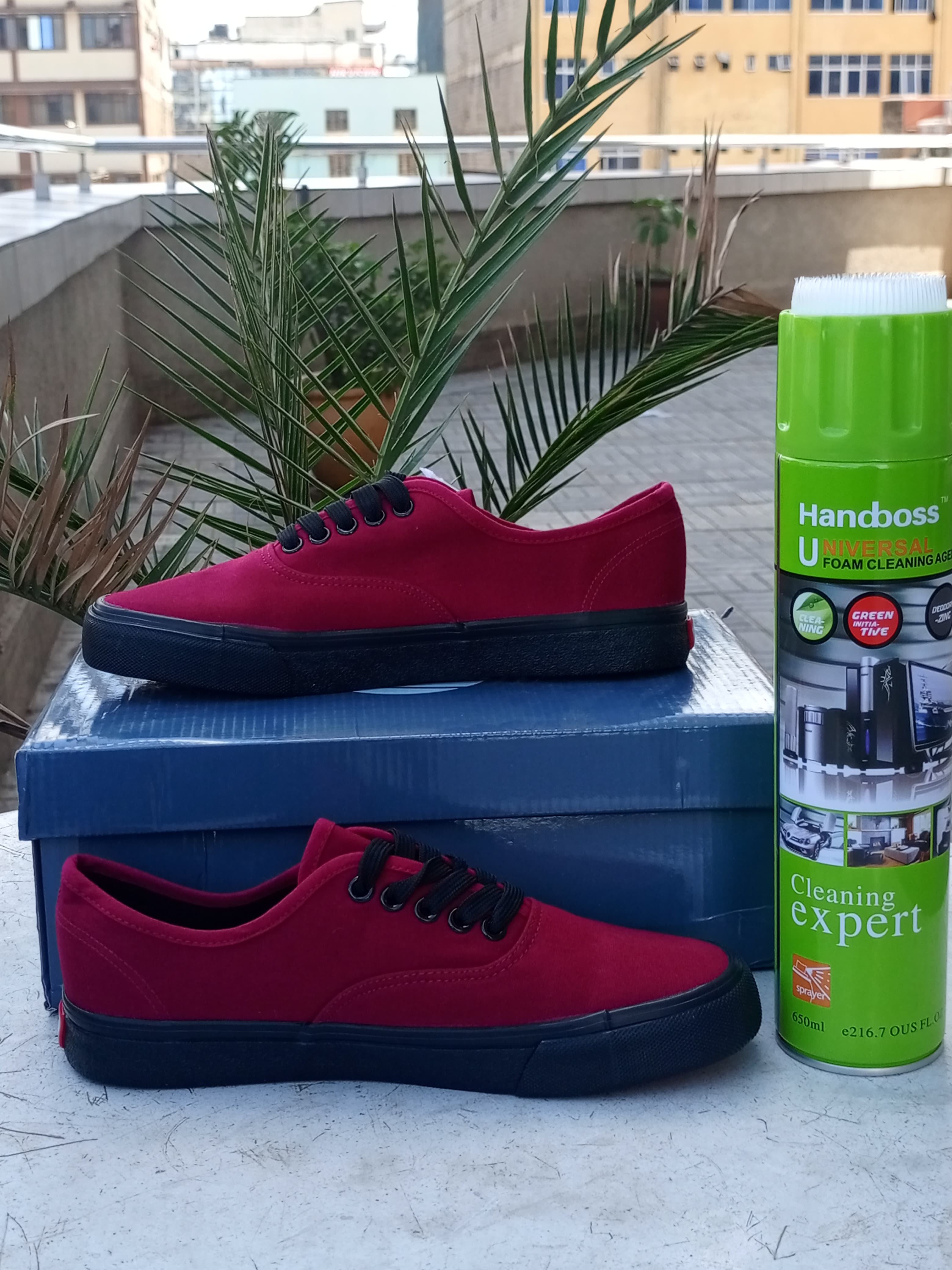 Vans Off The Wall Classic Skate Shoes - Maroon & Black Colorway | Stylish & Durable Sneakers for Skateboarding, Streetwear & Casual Wear
