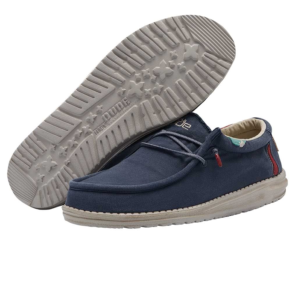 Hey Dude Men's Wally Wash Lace-Up Loafers - Lightweight Comfortable Casual Shoes for Men | Perfect for Walking, Travel & Everyday Wear