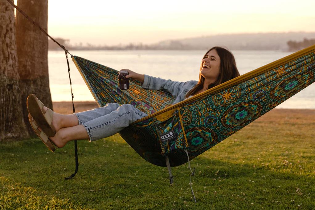 Eno DoubleNest Hammock with Vibrant Prints - Lightweight & Portable for Camping, Backpacking, Beach & Outdoor Adventures