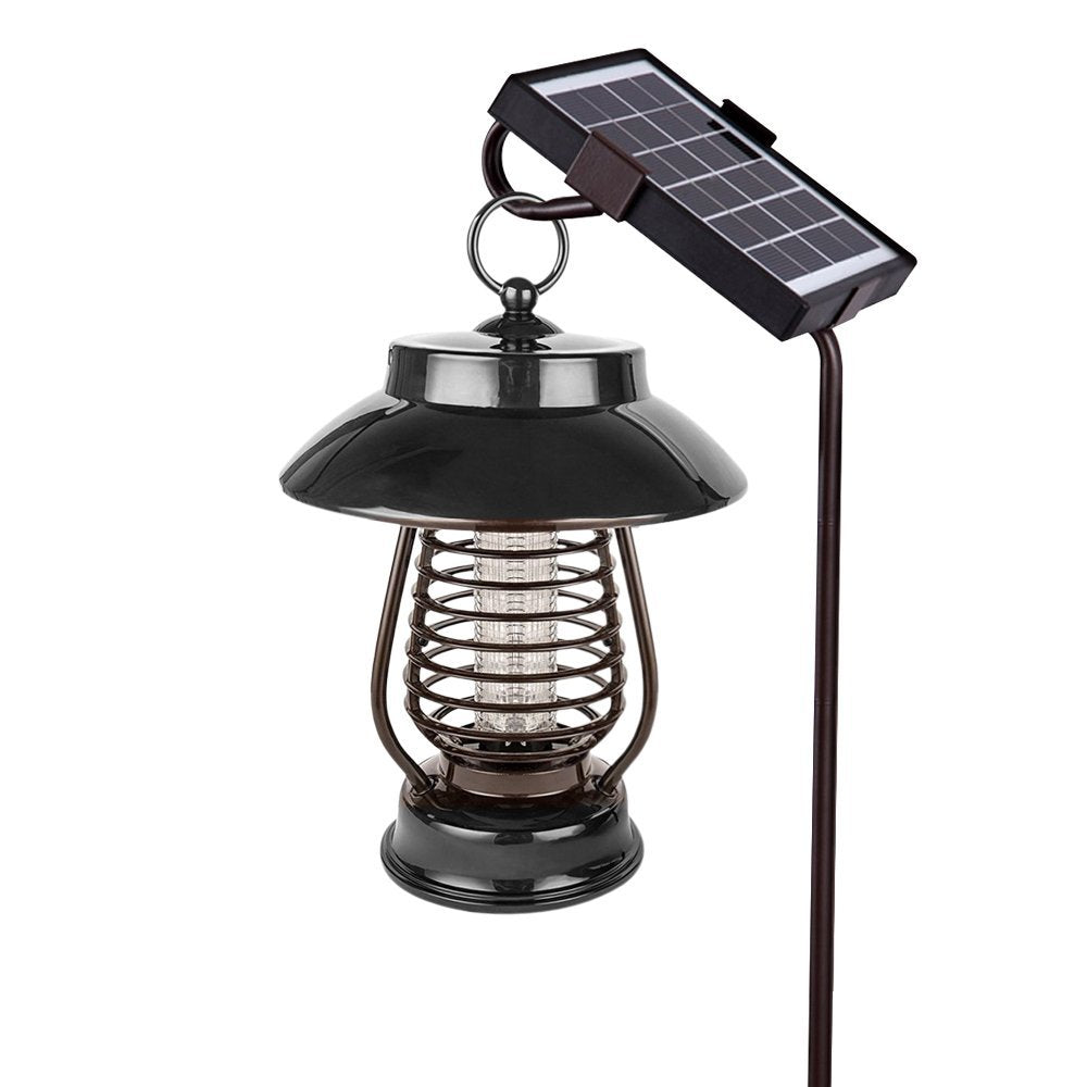 Solar Powered Outdoor Mosquito & Bug Zapper - Rechargeable Insect Killer for Patio, Garden & Camping - Weatherproof Pest Control for Backyard, Deck & Pool Area